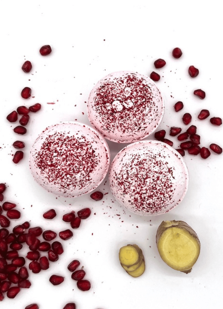  Pomegranate Ginger Argan Bath Bomb (4.5oz)、mySite、elrpsem3k