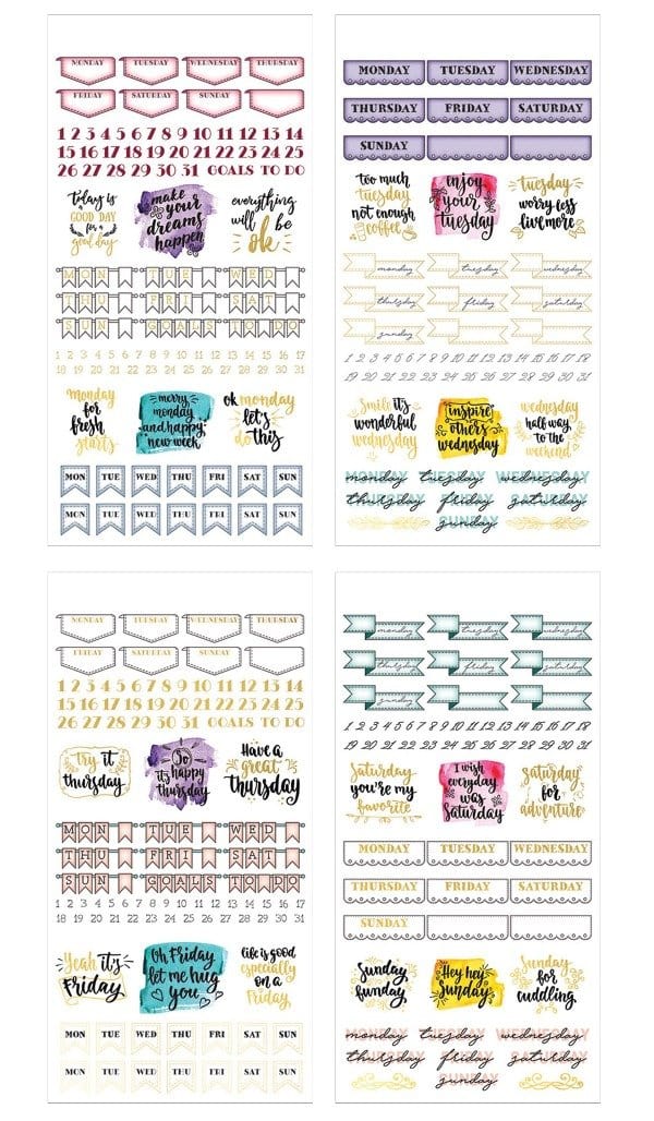  Planner Stickers Set - Creative Journaling、mySite、ghnorth