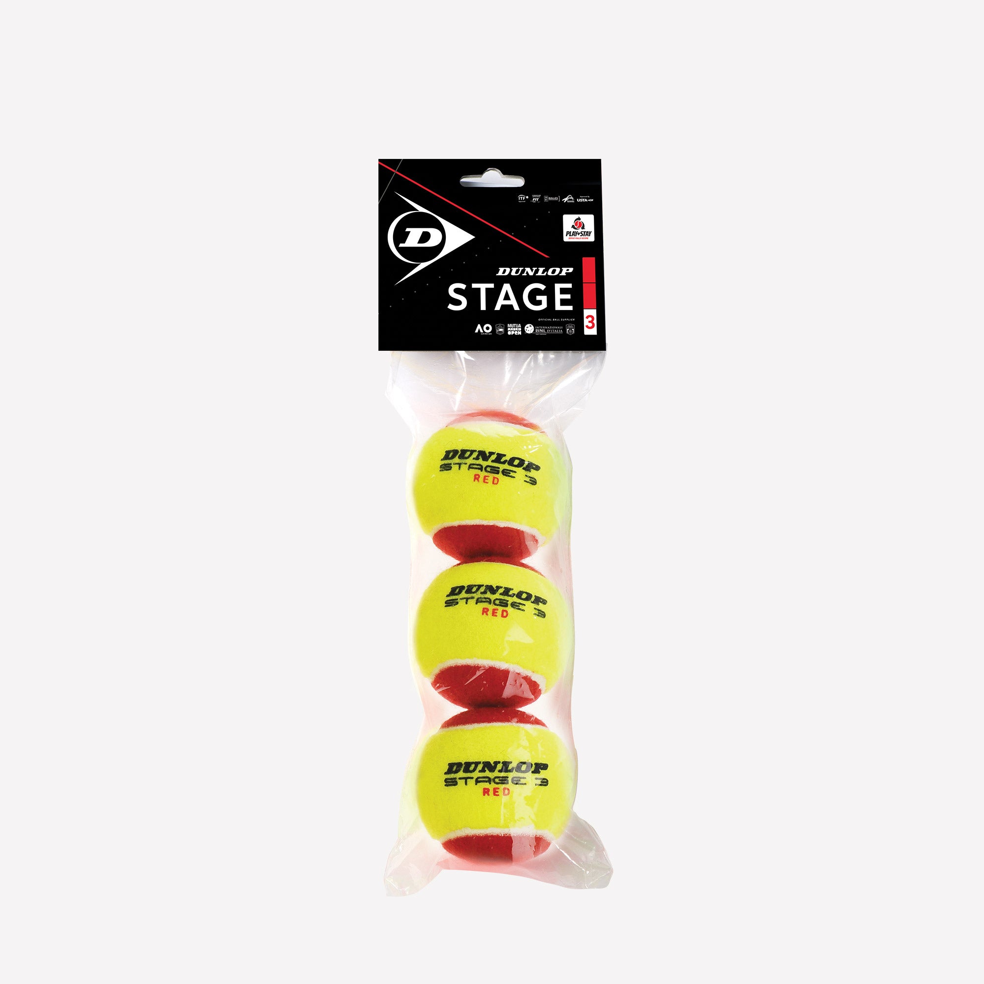Dunlop Stage 3 Red 3 Tennis Balls