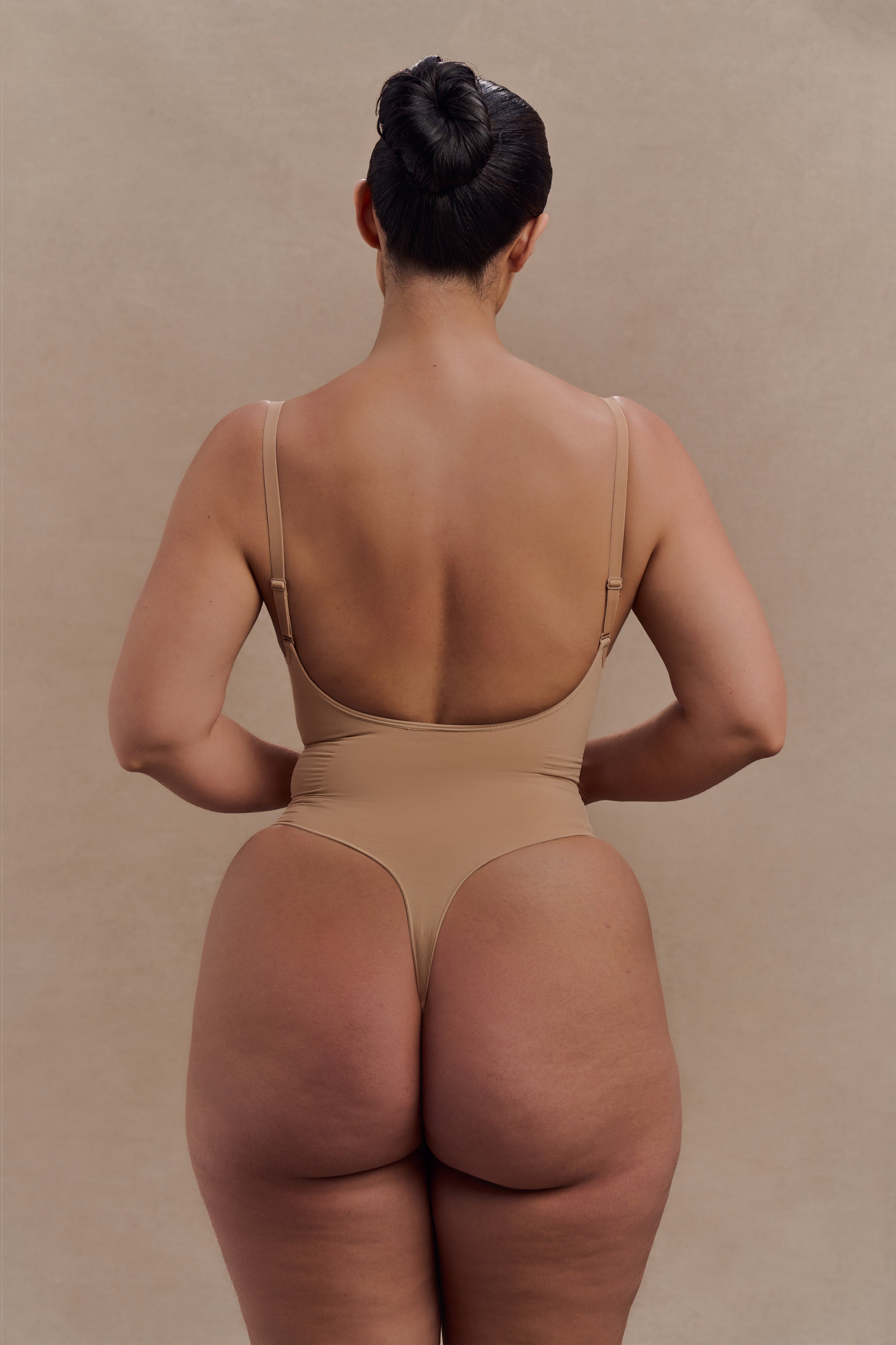 Alyssa Backless Shapewear Bodysuit - Beige、mySite、solidvoid