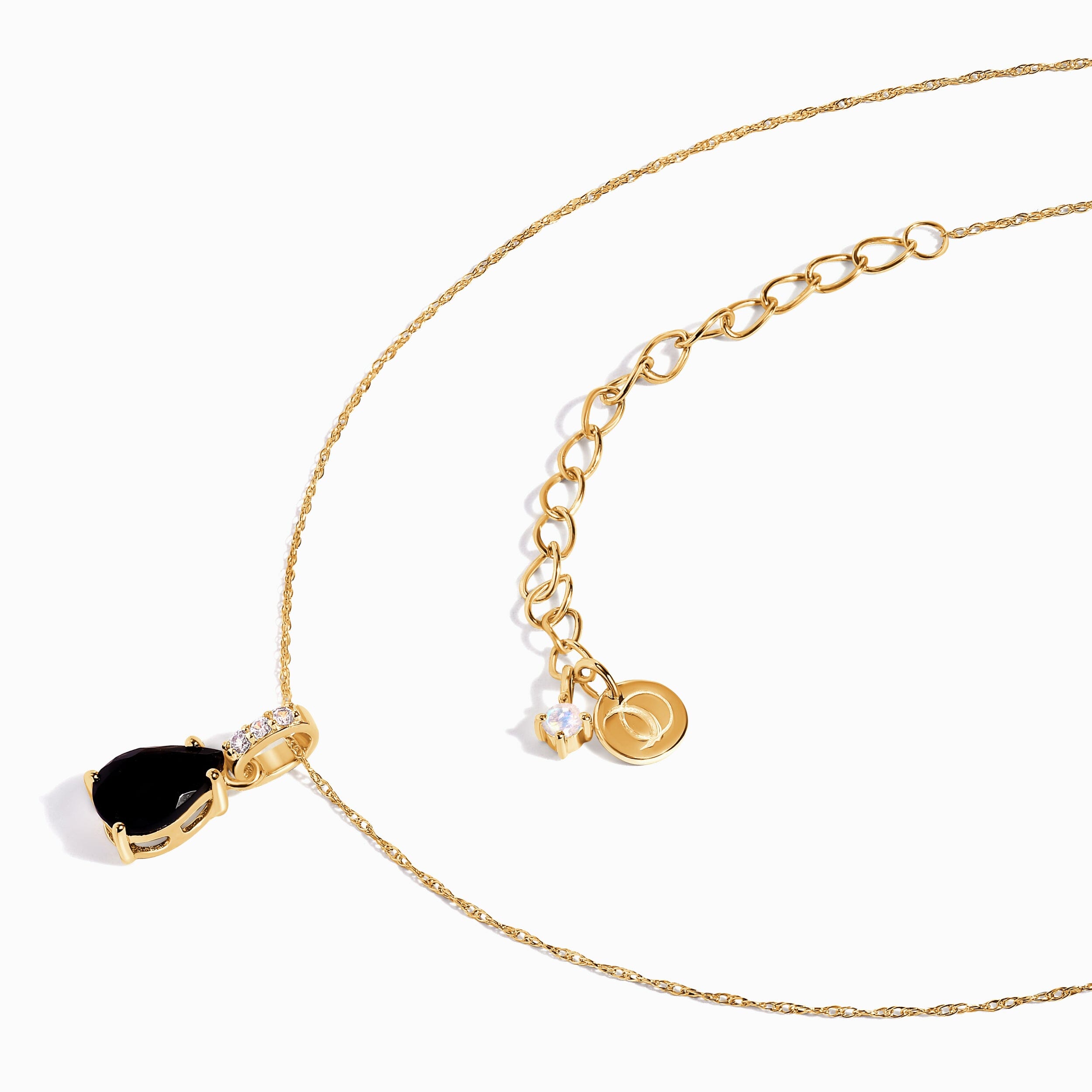 Black Onyx Diamond Necklace Sway - December Birthstone、mySite、hinf8tx79