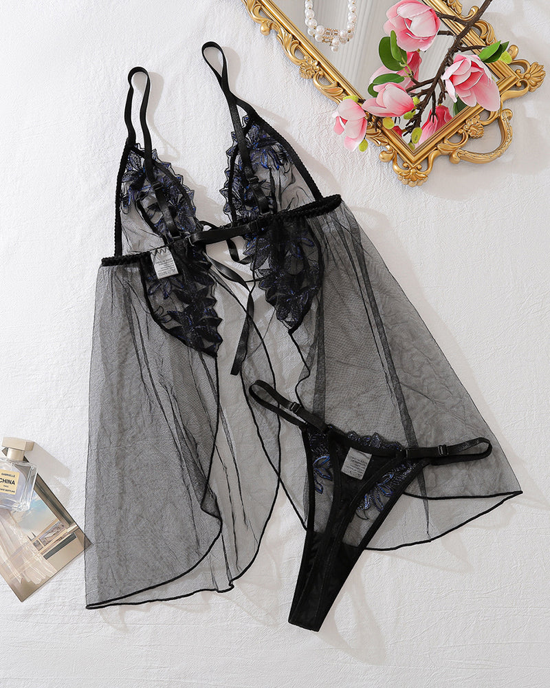 Mesh Lace See-through No-Take-Off Nightdress、mySite、bengalsvssteelers
