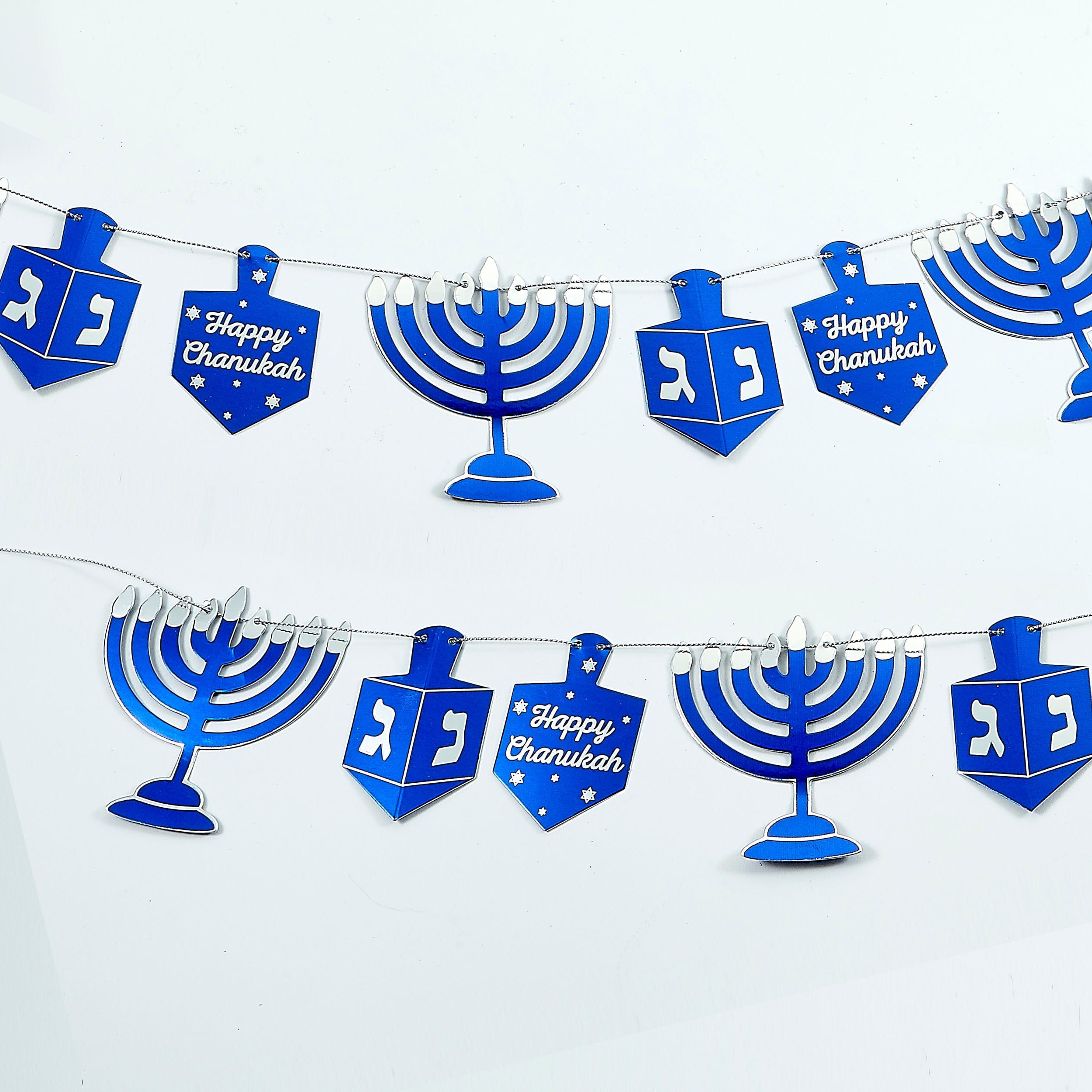 Menorahs and Dreidels Foil Garland - 9 Feet、mySite、topwebapps