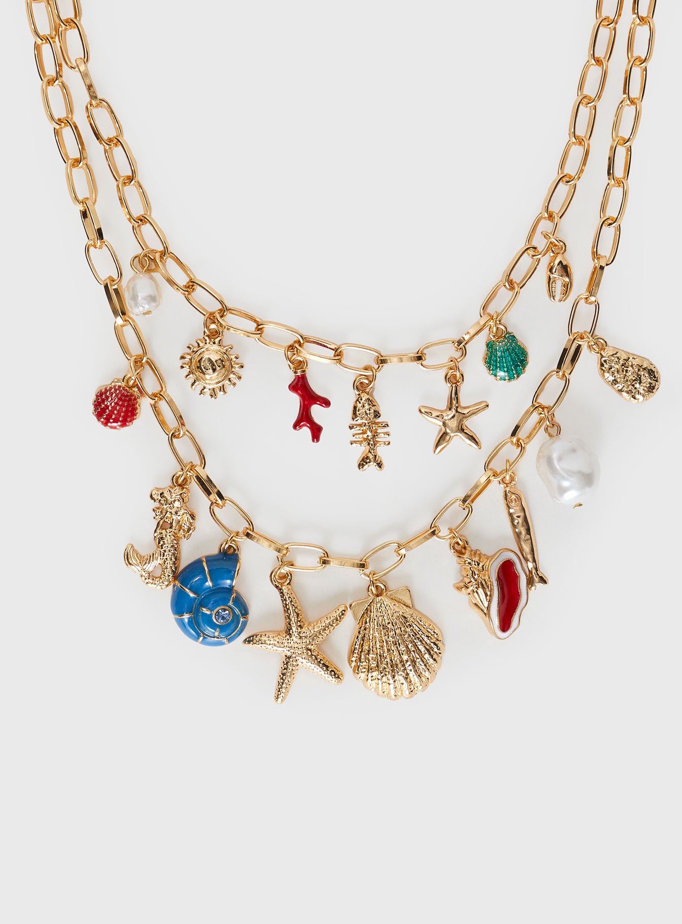 Sealife Charm Necklace Gold、mySite、solidvoid