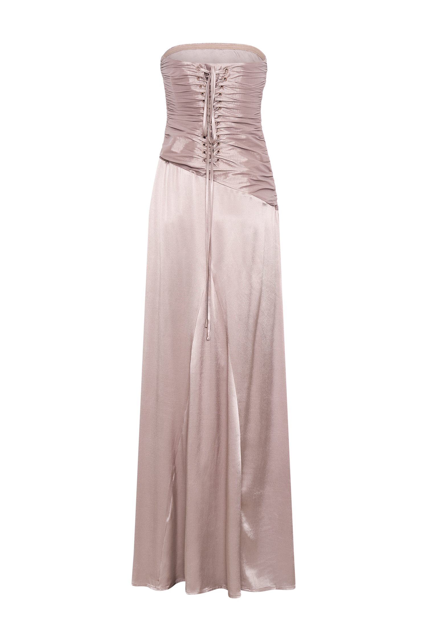 Serena Strapless Taffeta Maxi Dress - Bronze Taupe、mySite、solidvoid