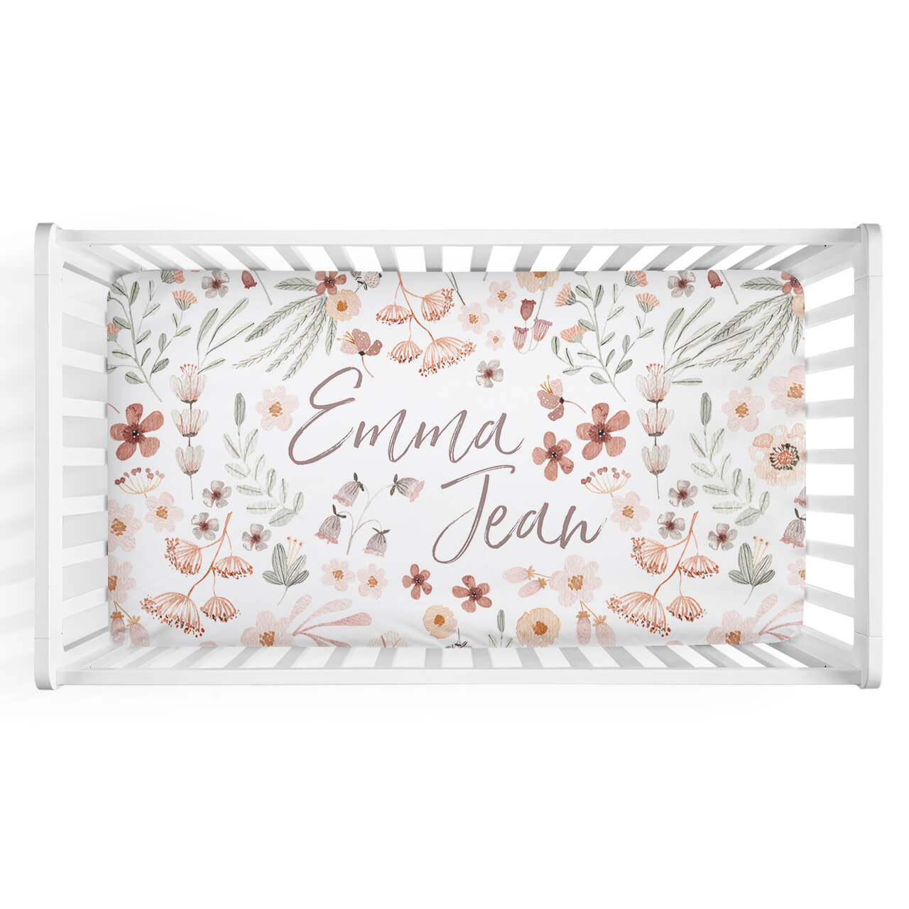  Wren's Wildflower Personalized Crib Sheet、mySite、layawaytickets