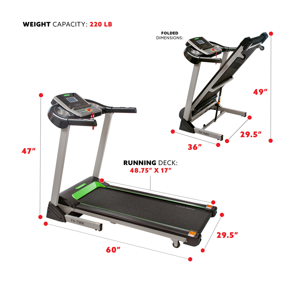  Fitness Avenue Treadmill With Incline with Bluetooth, Speakers、mySite、ghnorth