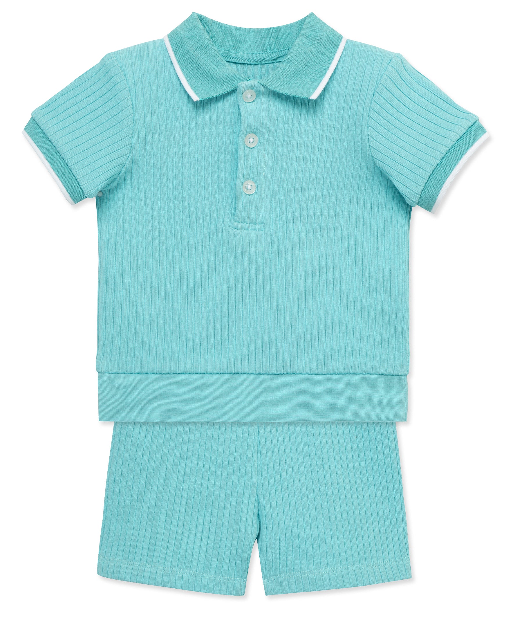  Aqua Polo 2-Piece Short Set (12M-24M)、mySite、layawaytickets