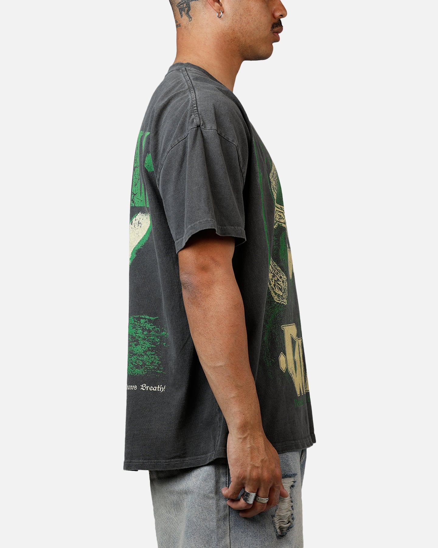 American Thrift X Lord Of The Rings Gimli Toss Heavyweight T-Shirt Black Wash、mySite、zt4zffjzw