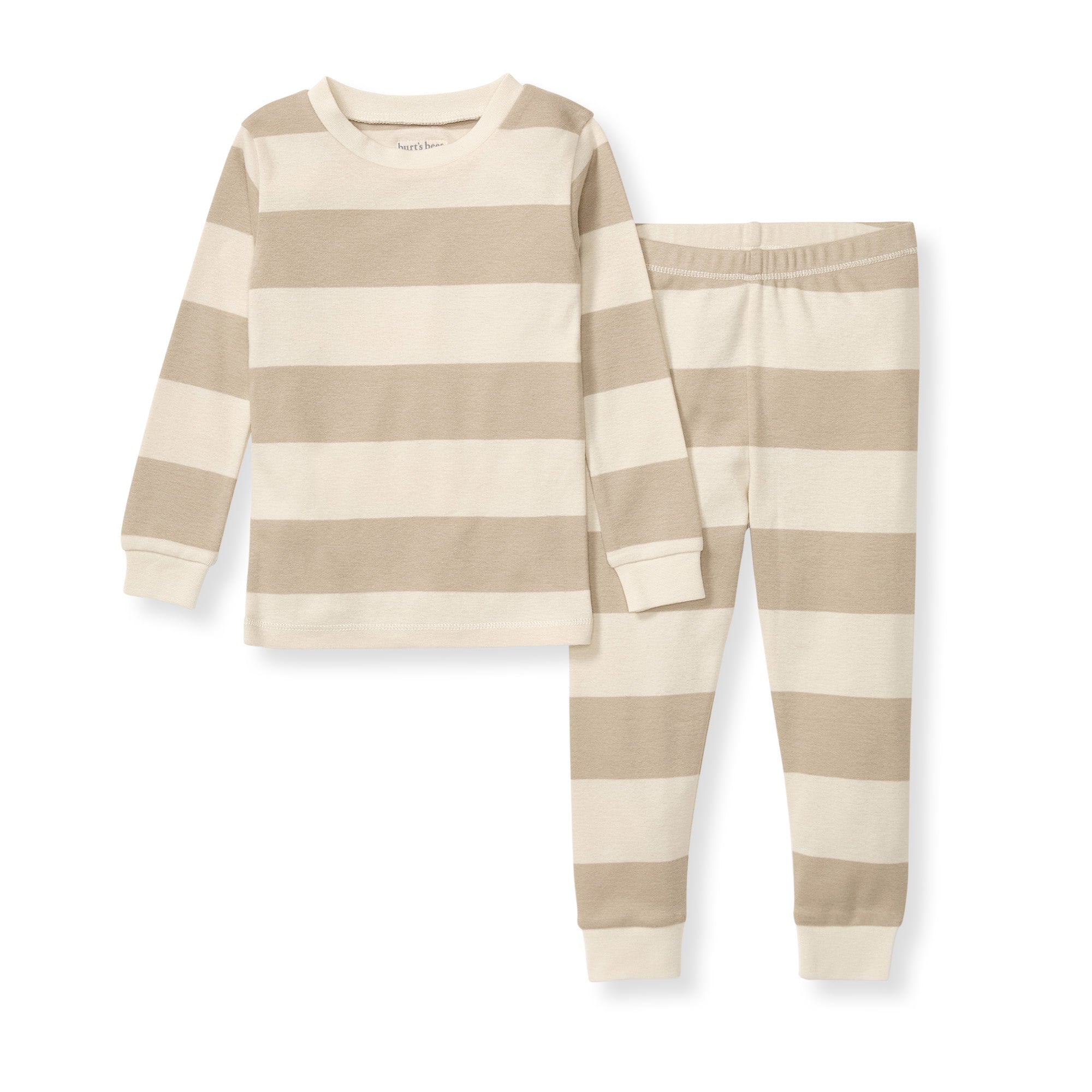  Mommy & Me Rugby Stripe Organic Cotton Two-Piece Pajamas - Oat、mySite、layawaytickets