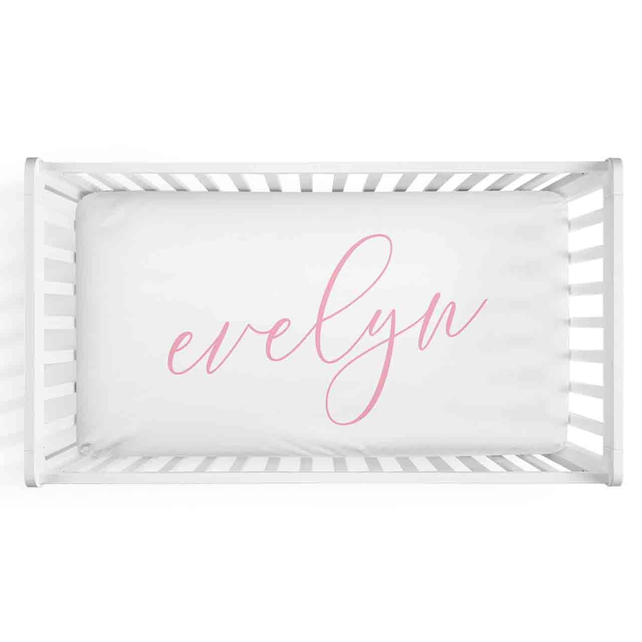  Pink Personalized Name Crib Sheet、mySite、layawaytickets