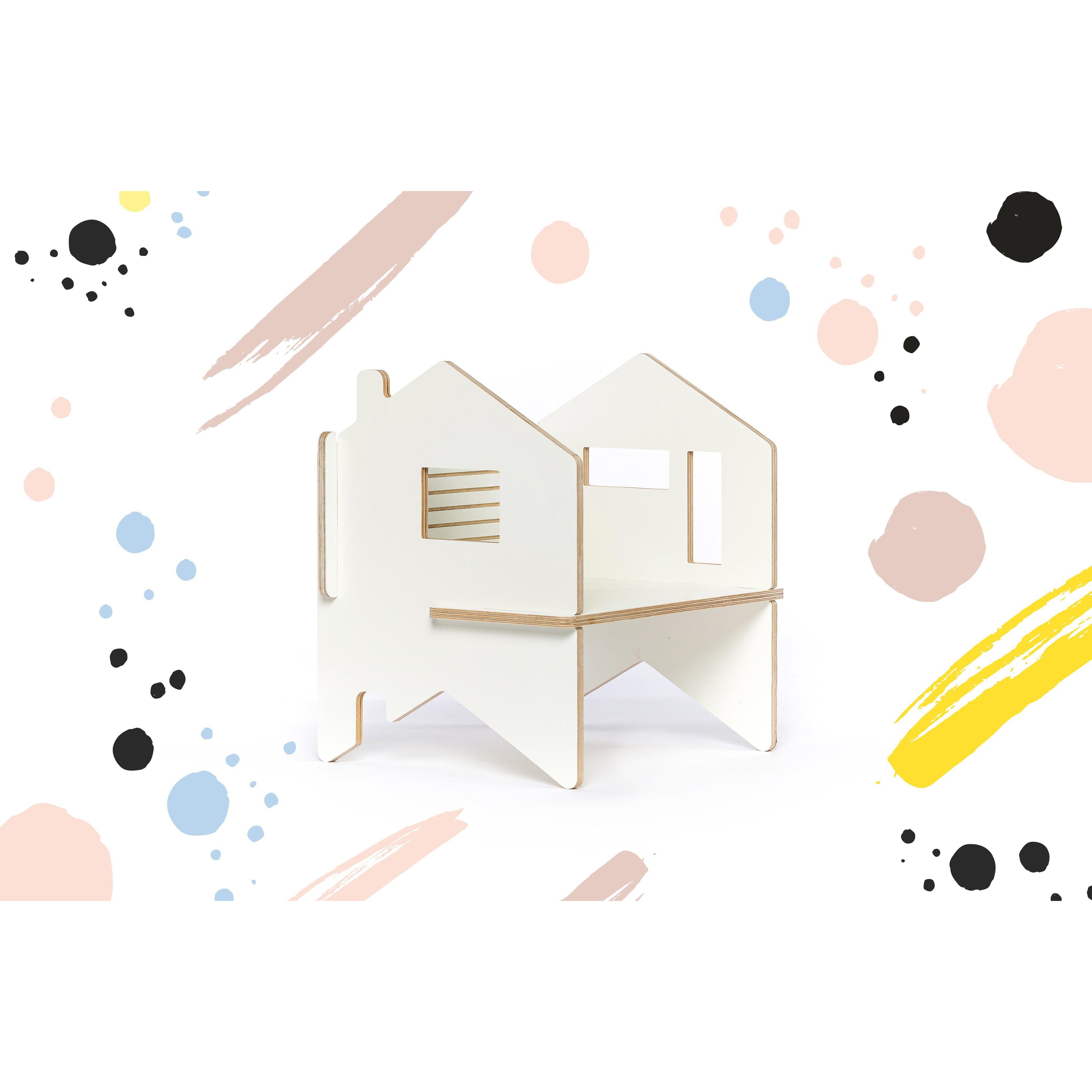 Wooden Kids' Chair Dollhouse Shelf、mySite、gigharbornorthrealestate