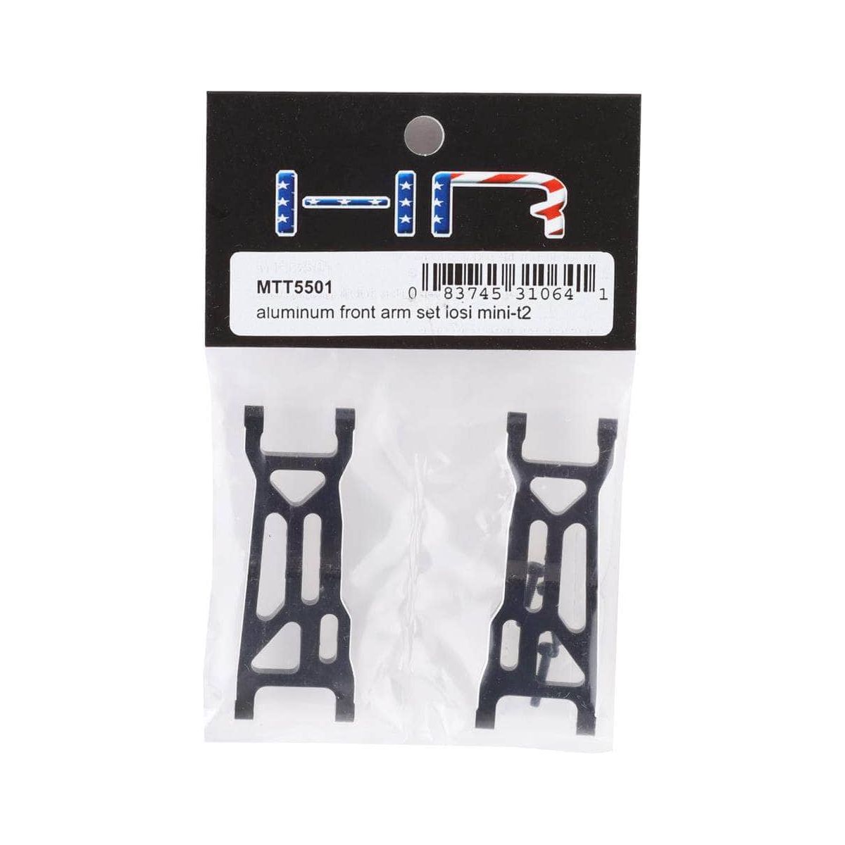  HRAMTT5501, Hot Racing Losi Mini-T 2.0/Mini-B Aluminum Front Arm Set (Black) (2)、mySite、merchandisen