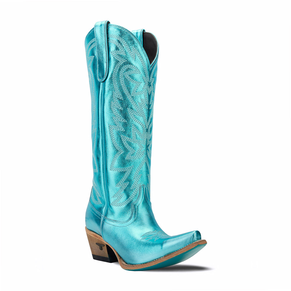 Smokeshow Embroidered Metallic Snip Toe Zippered Cowboy Boots、mySite、gtrtttuynbv