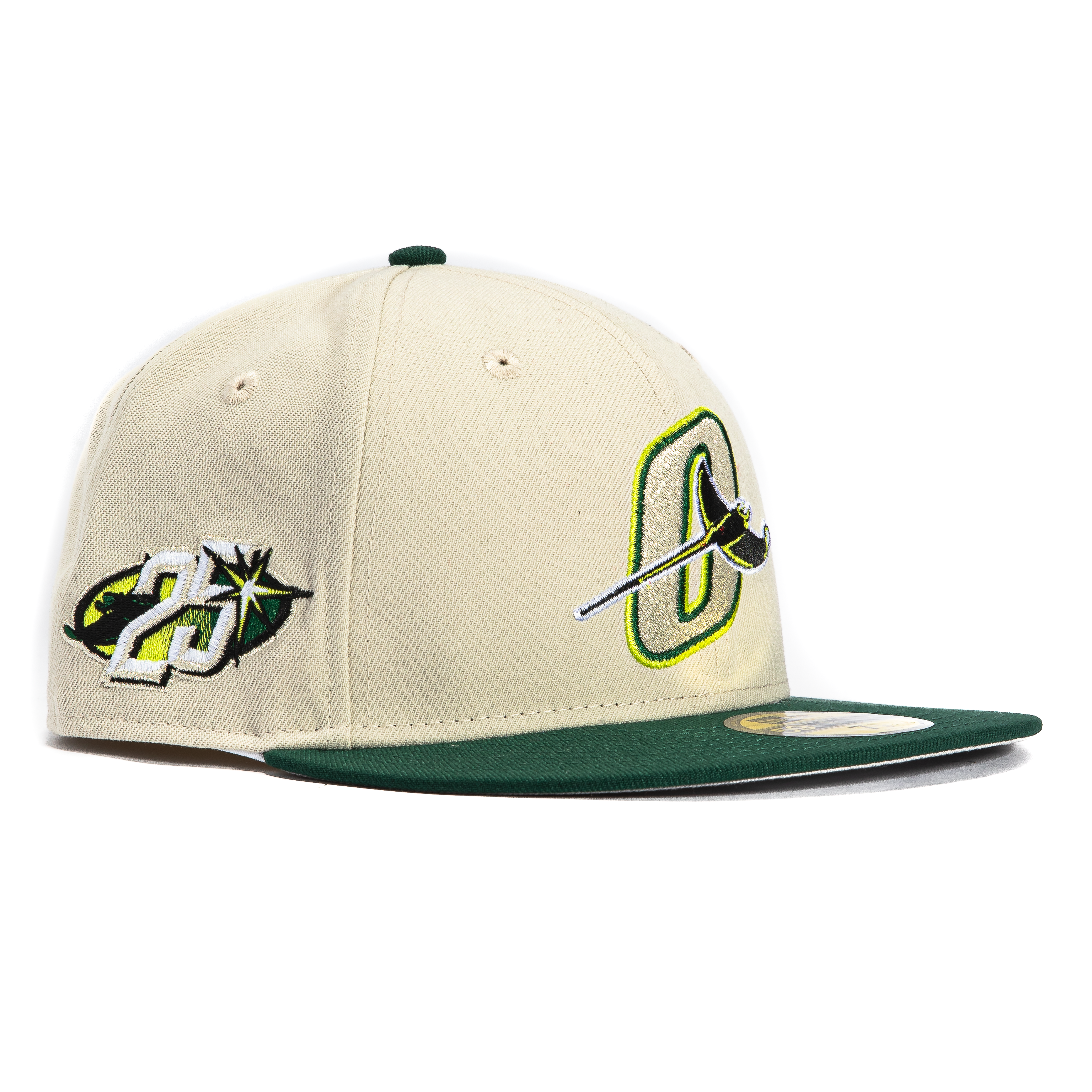 New Era 59Fifty Orlando Rays 25th Anniversary Patch Hat - Stone, Green、mySite、vikingsvslions