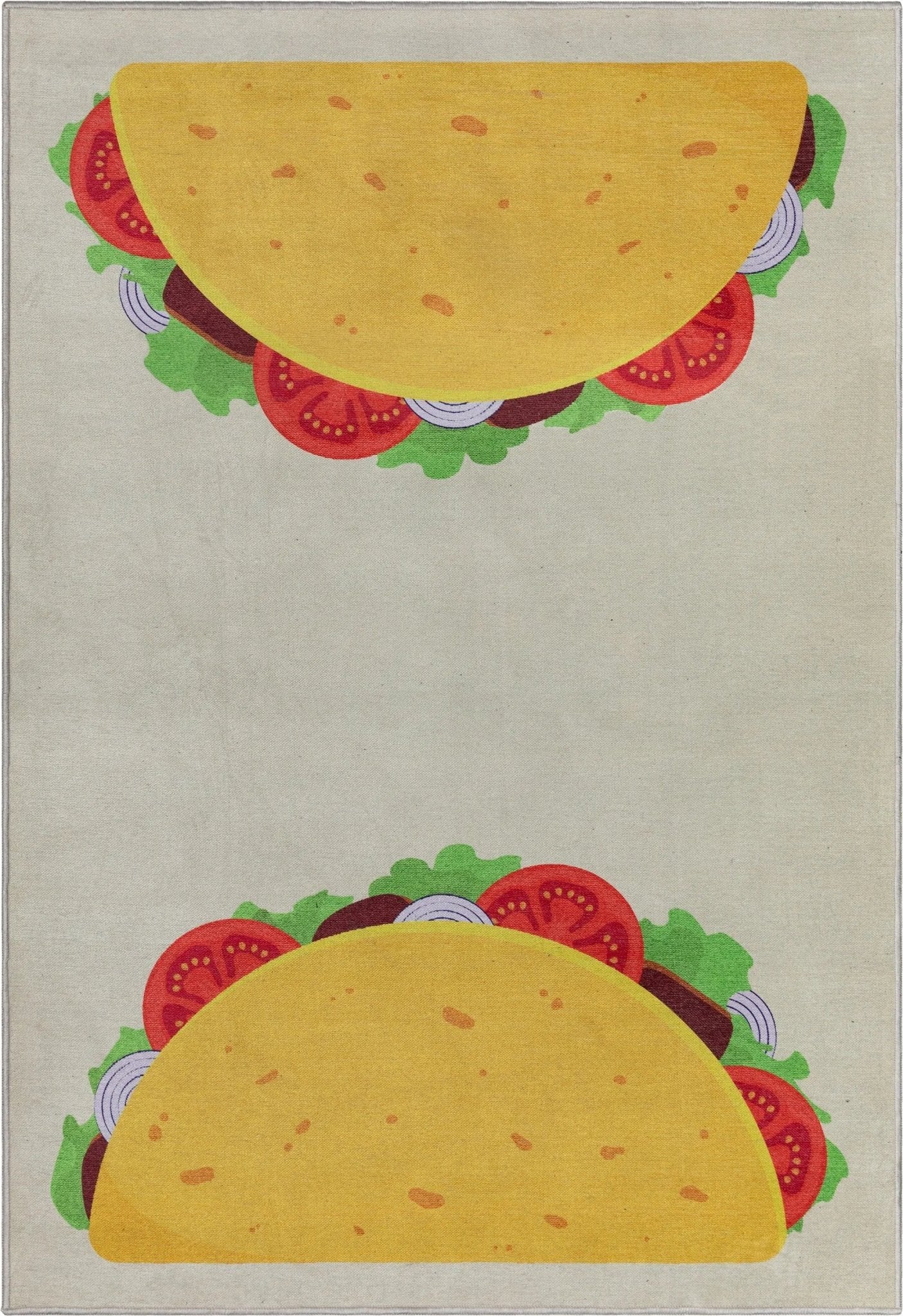 Double Taco Novelty Multi Yellow Flat-Weave Rug、mySite、gigharbornorthrealestate
