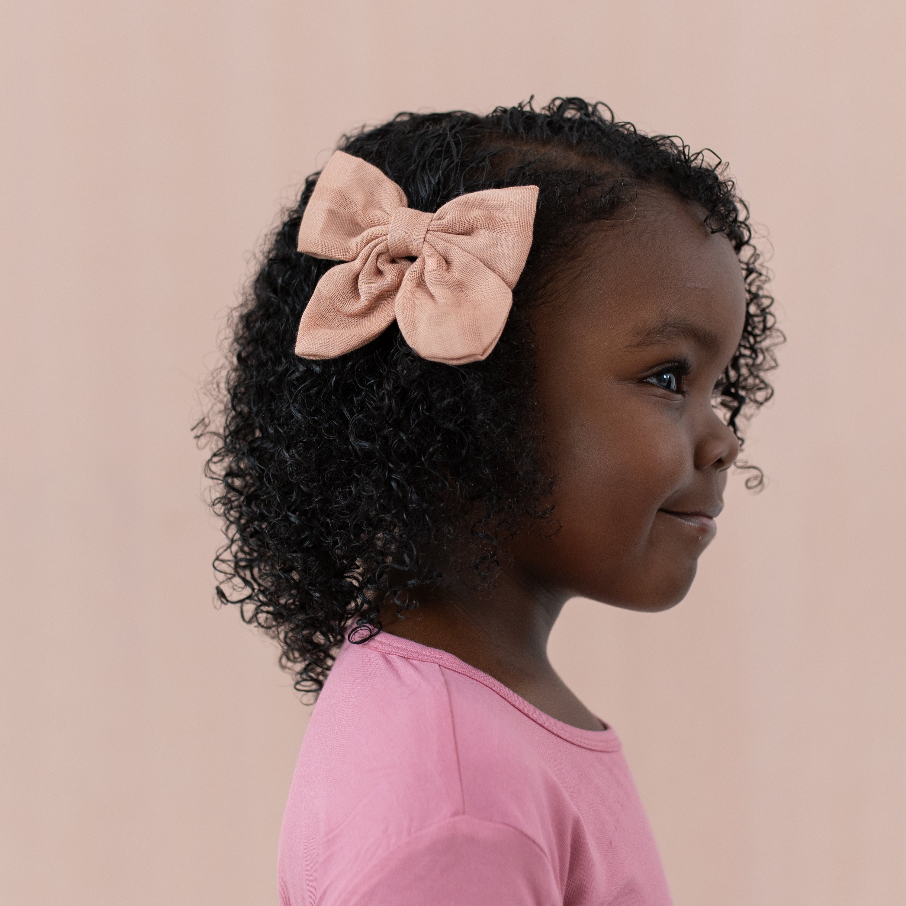  Bamboo Muslin Alligator Clip Bow in Fawn、mySite、layawaytickets