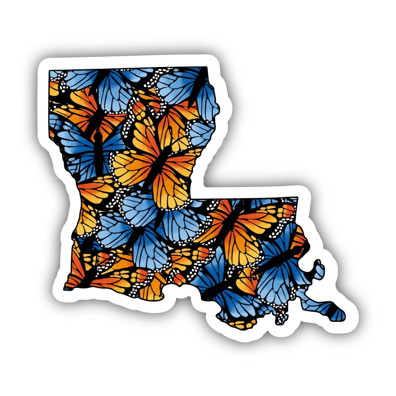  Louisiana Butterfly Pattern Sticker、mySite、elrpsem3k