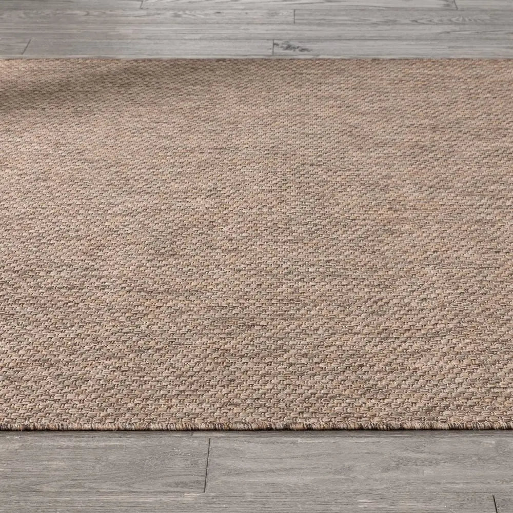 Leif Nordic Geometric Indoor Outdoor Taupe Flatweave 5'3 x 7'3 Rug、mySite、gigharbornorthrealestate