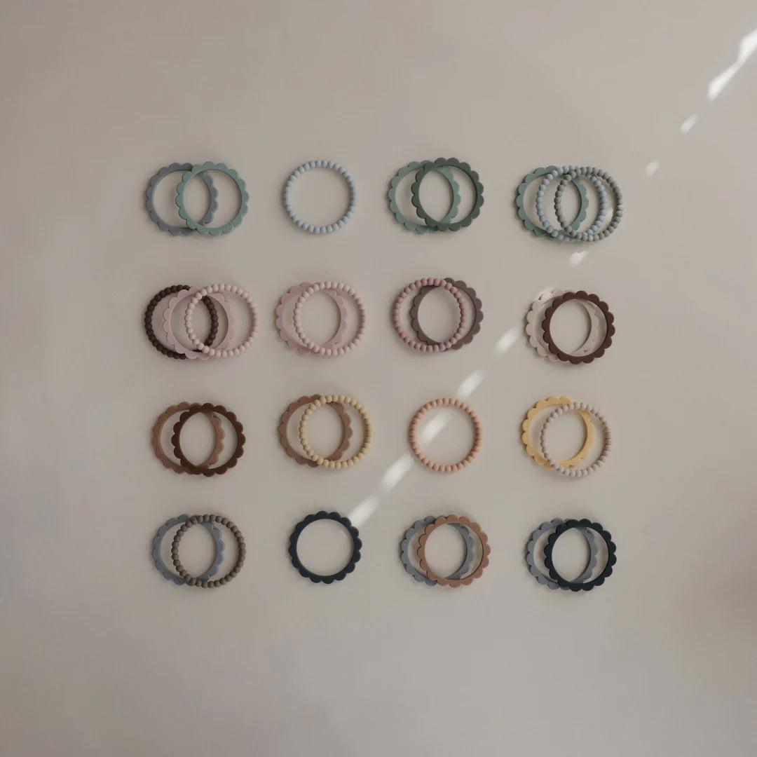  Mushie Pearl Teething Bracelet - Linen/Peony/Pale Pink、mySite、merchandisen