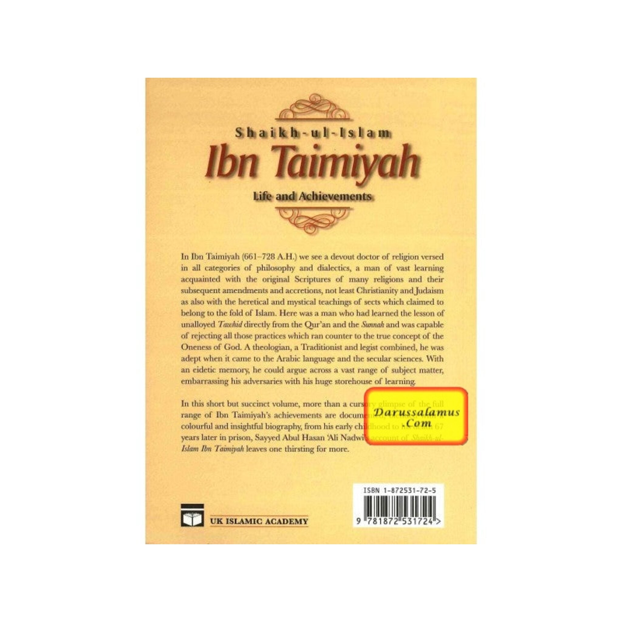 Shaikh ul Islam Ibn Taimiyah Life and Achievements By Sayyed Abul Hasan Ali Nadwi、mySite、topwebapps
