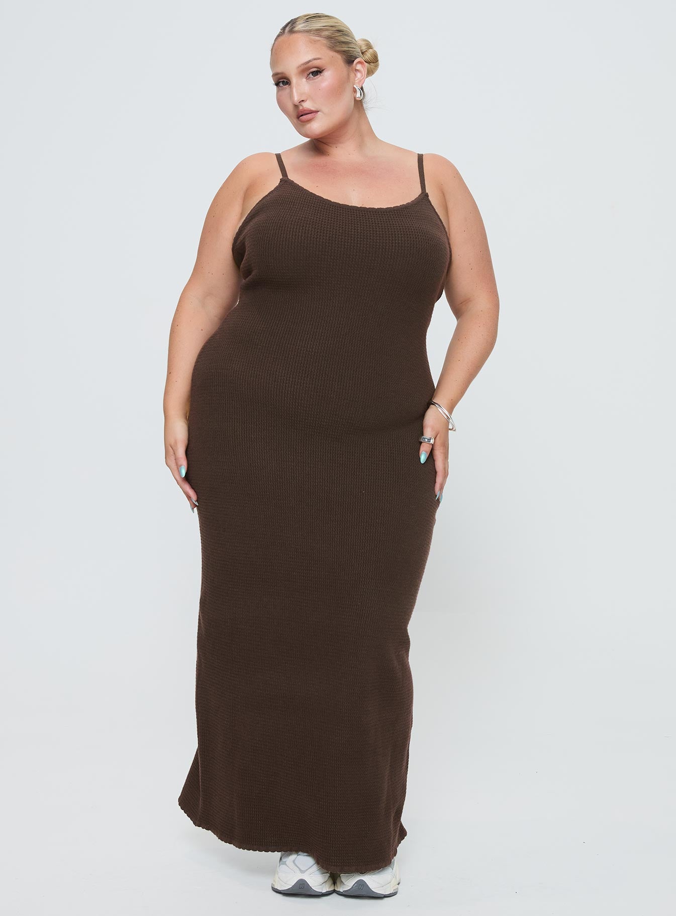 Kattan Maxi Dress Chocolate Curve、mySite、solidvoid