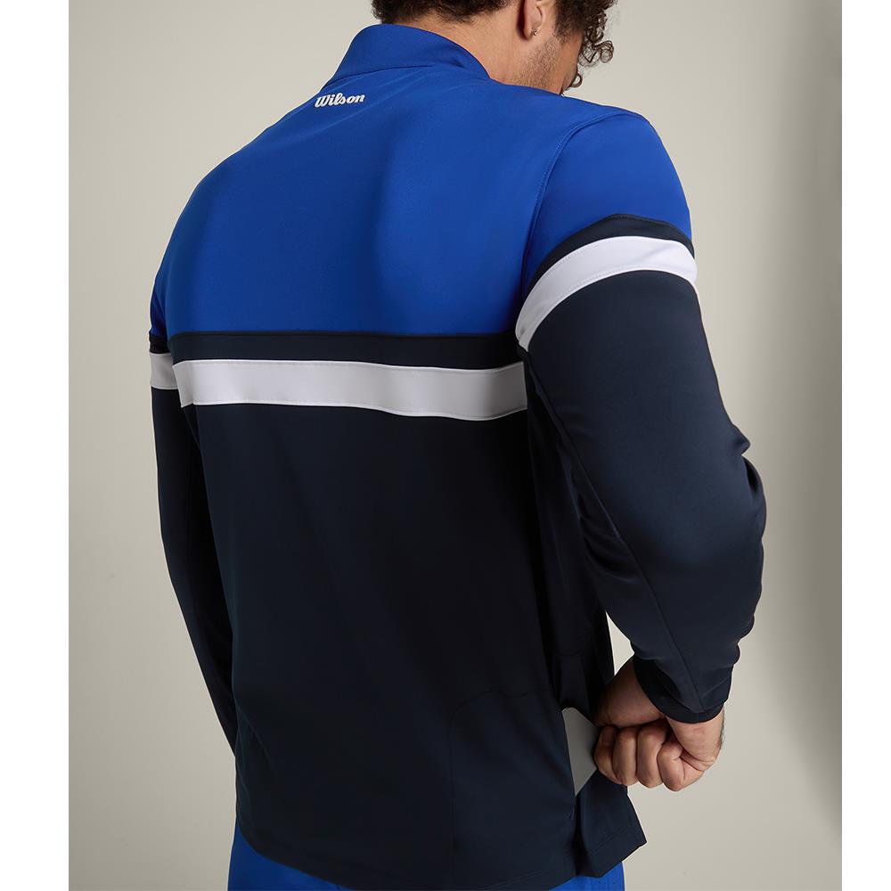 Wilson Men's Performence 1/2 Zip Longsleeve - Classic Navy、mySite、neckold