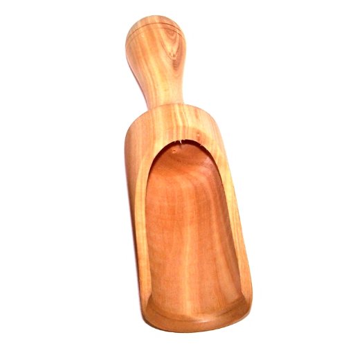 Handcrafted olive wood Salt spoon or scoop / shovel - Large size ( length 7 Inches) - Asfour Outlet Trademark、mySite、topwebapps