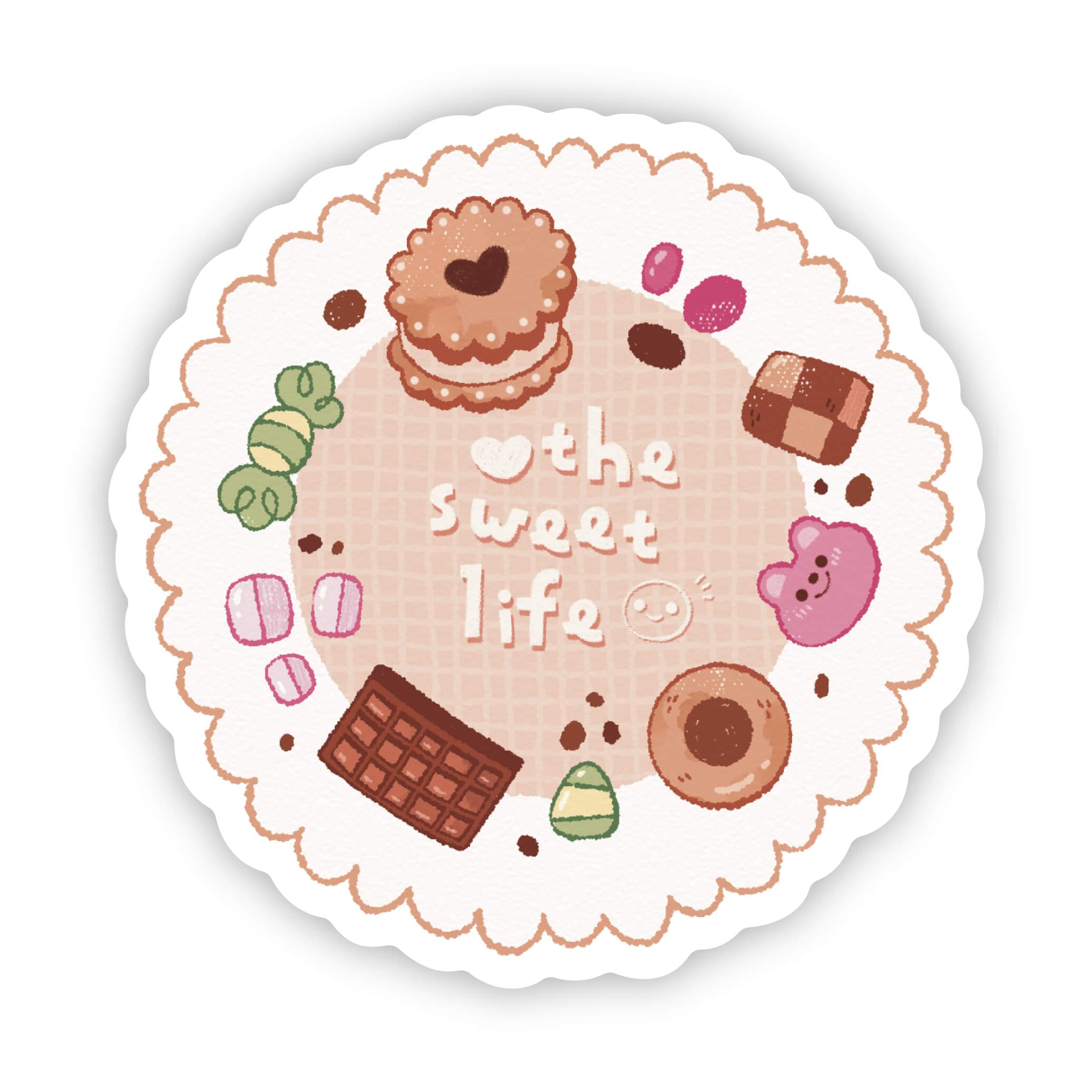  The sweet life food pun sticker、mySite、elrpsem3k