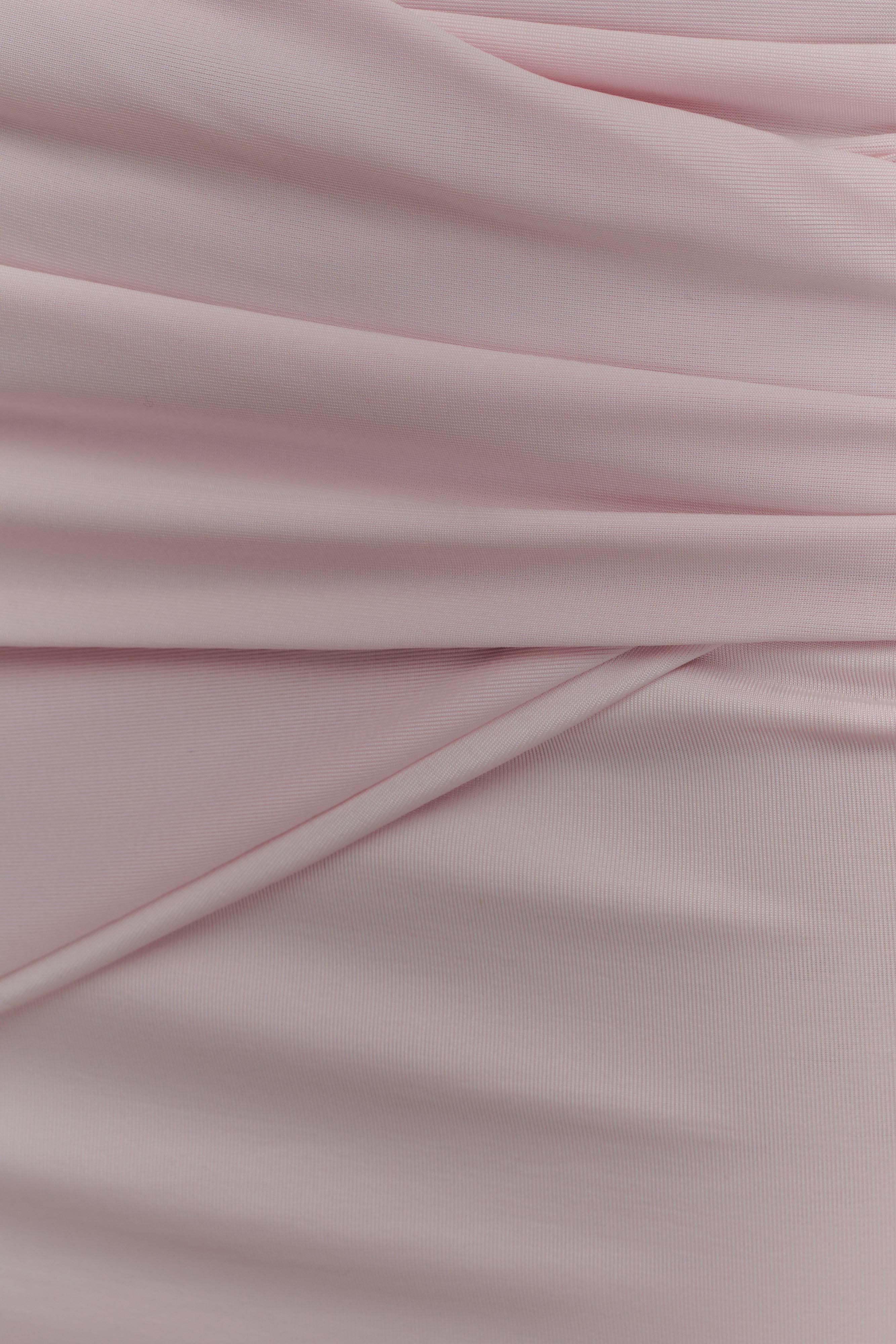 Alicent Slinky Beaded Mini Skirt - Pale Pink、mySite、solidvoid