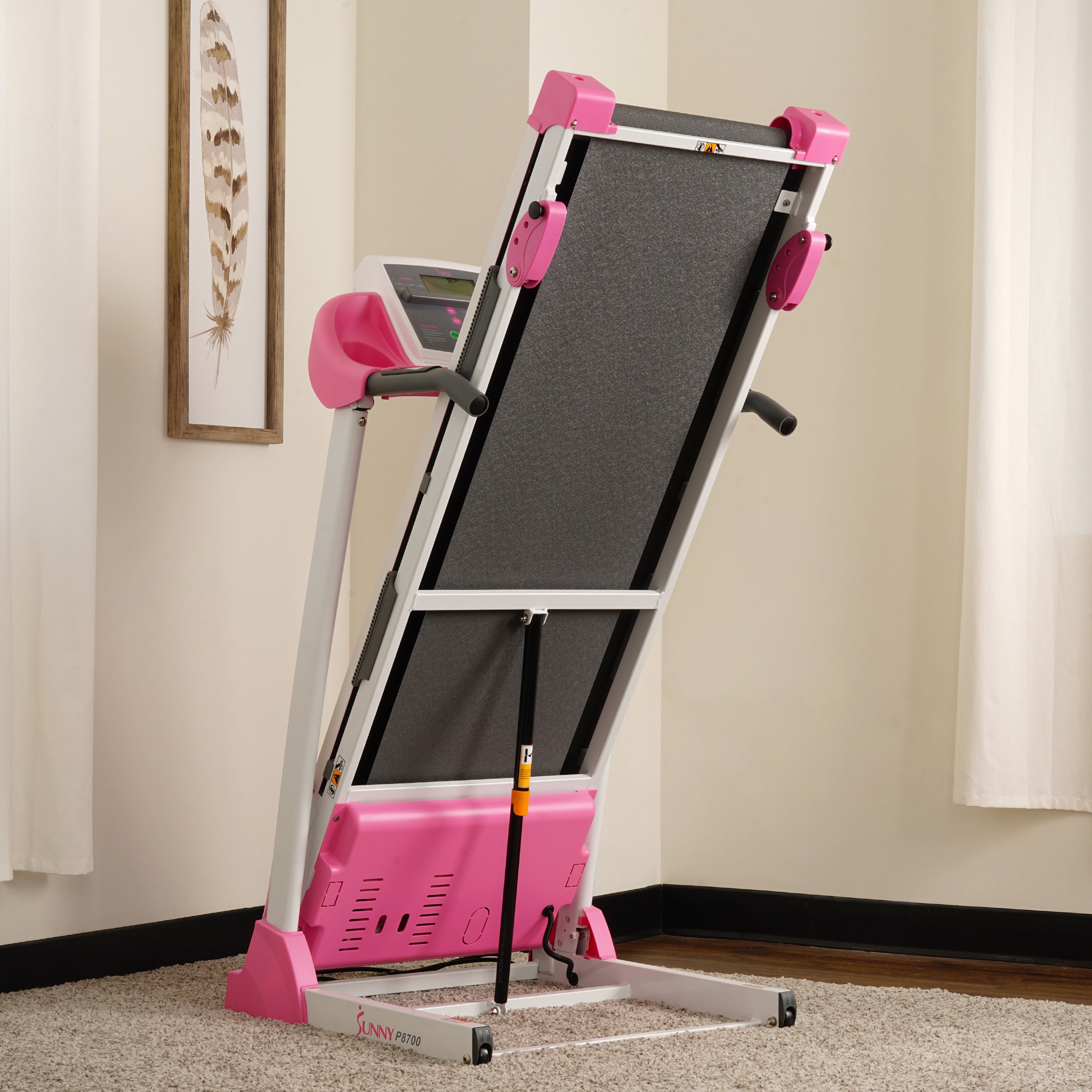  Pink Treadmill w/ Manual Incline and LCD Display、mySite、ghnorth