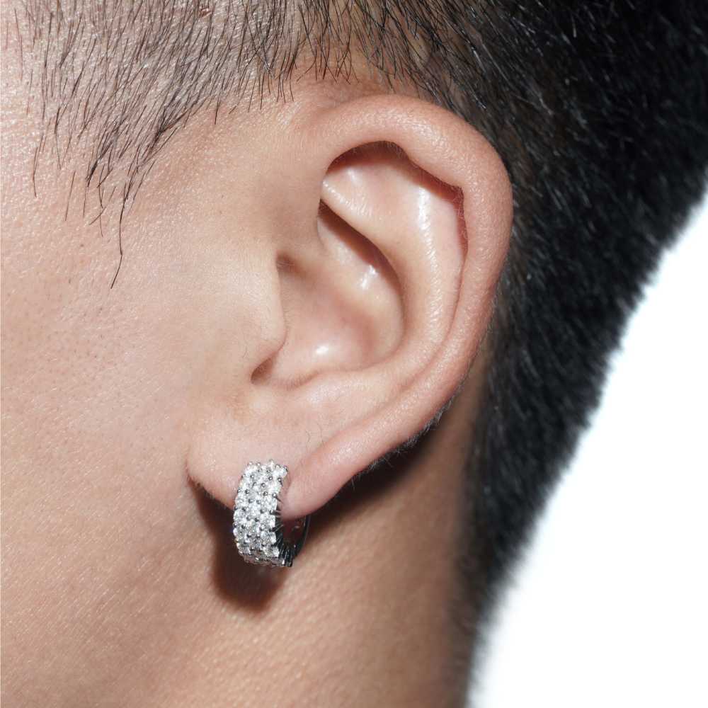 3-Row Drop Moissanite Earrings 14K Gold、mySite、hinf8tx79