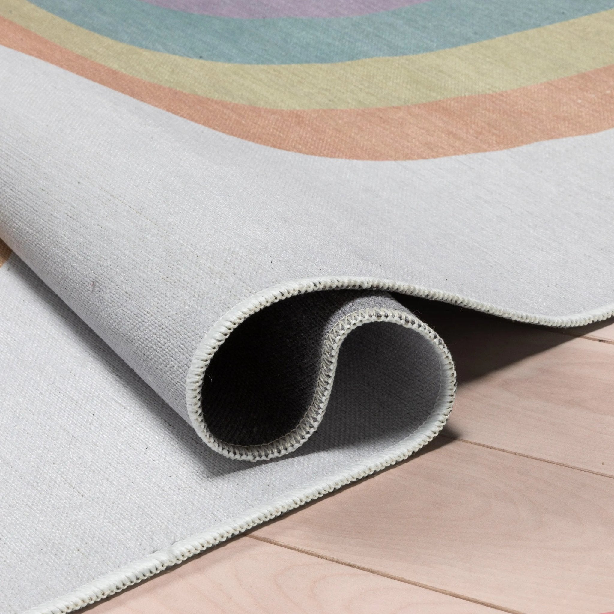 Rainbow Watercolor Modern Multi Color Area Flat-Weave Rug、mySite、gigharbornorthrealestate