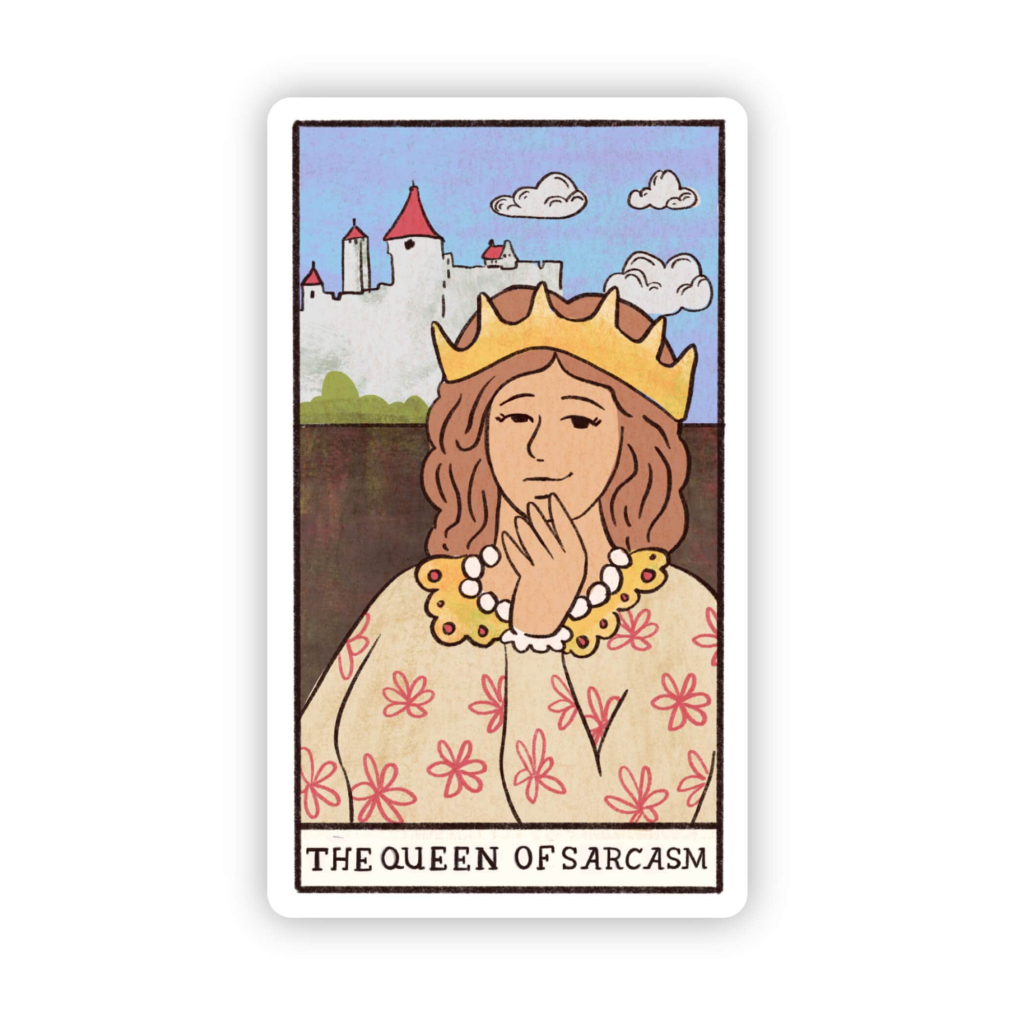  The Queen of Sarcasm Tarot Card Sticker、mySite、ghnorth
