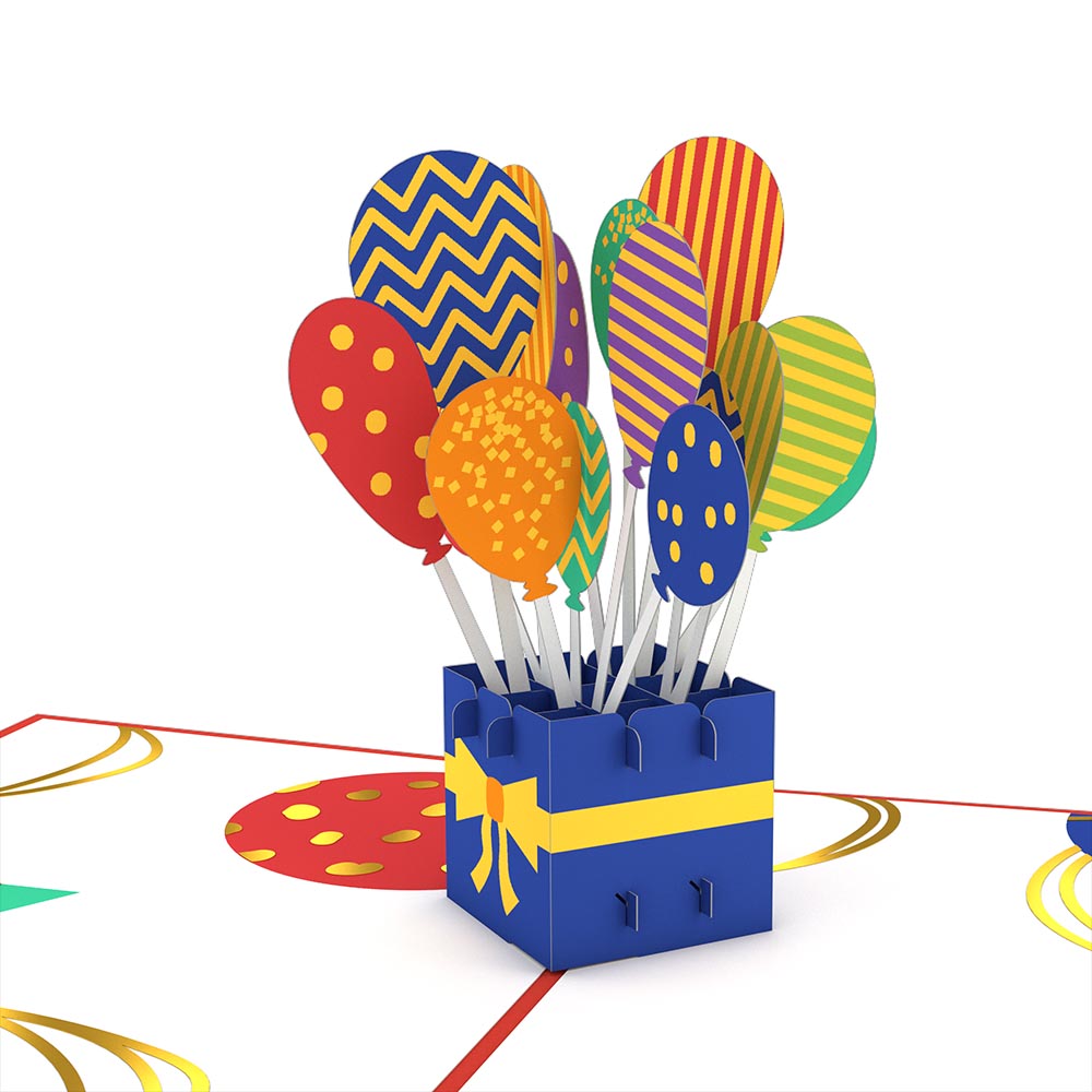 Happy Birthday Balloons Pop-Up Card and Sentiment Set、mySite、solidvoid