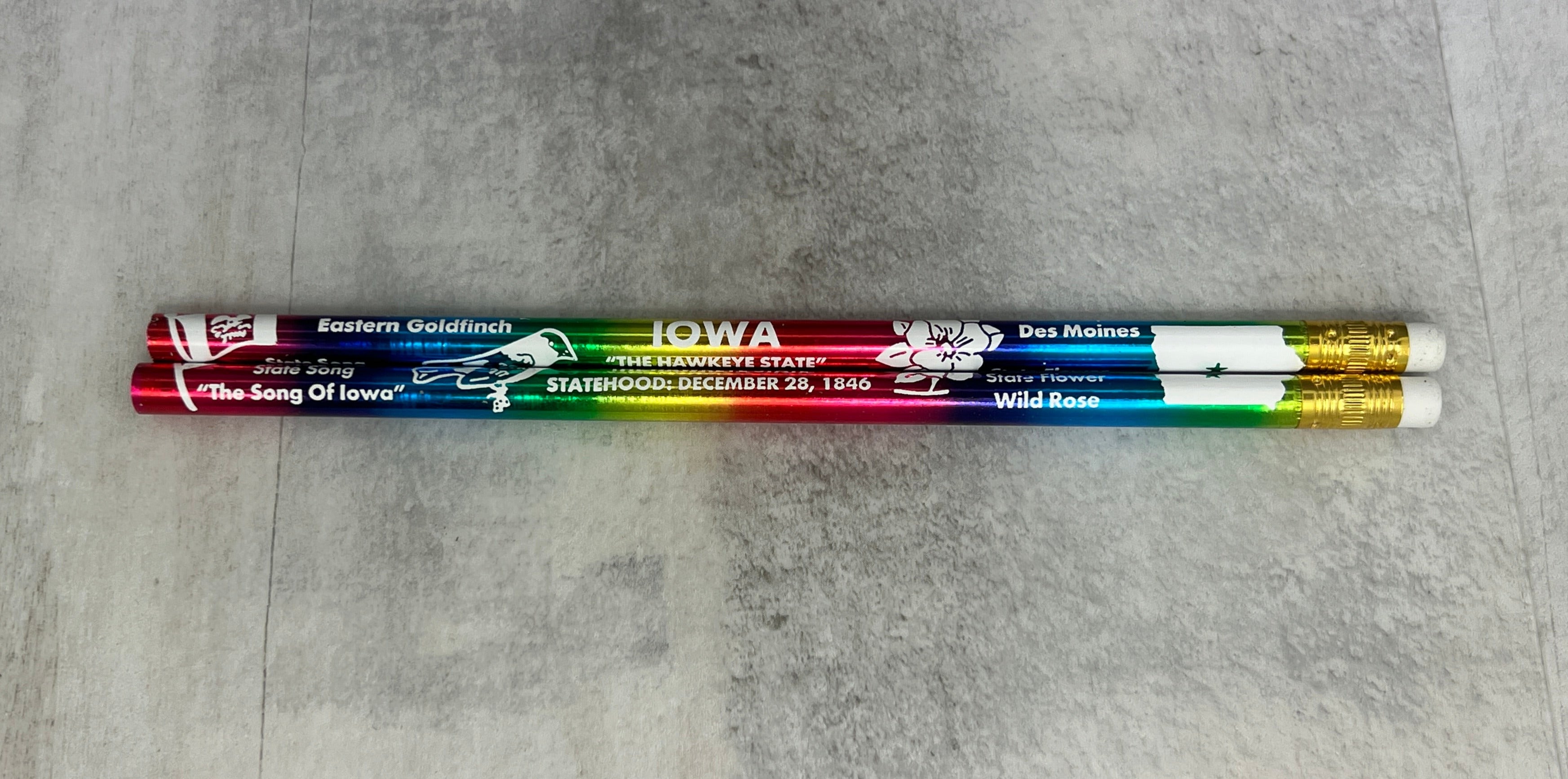 Iowa History Pencil - rainbow、mySite、garagedoors4me