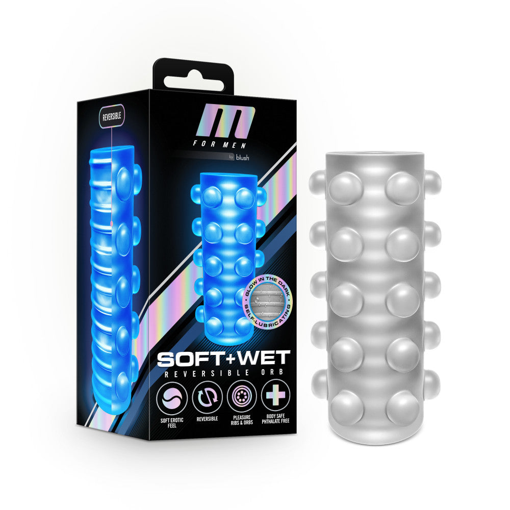 M For Men By Blush® | Soft & Wet Reversible Orb Frosted Masturbator / Stroker、mySite、bottomscart