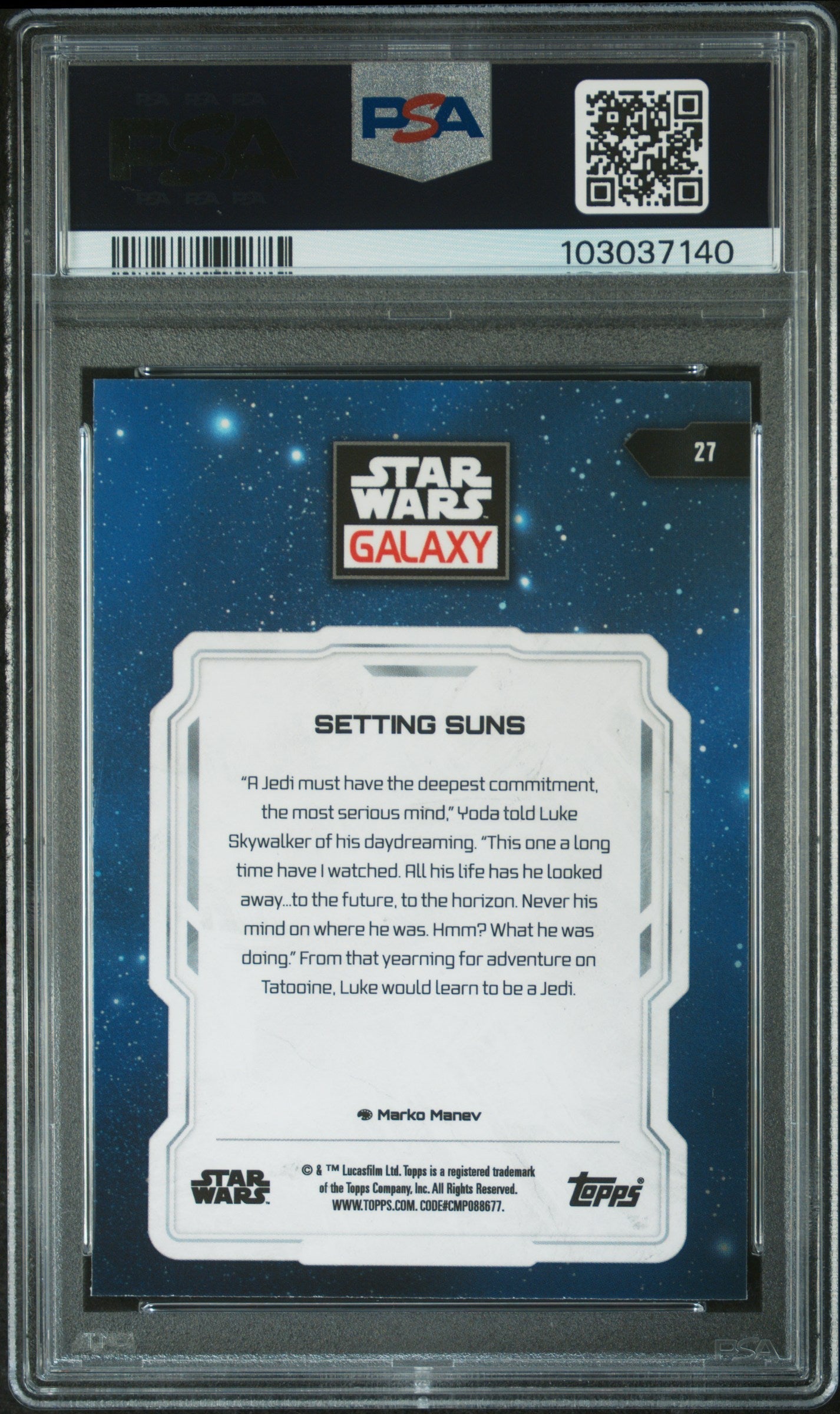 Setting Suns #27 Mini Diamond PSA 10 Topps Chrome Star Wars Galaxy 2024、mySite、waistdrama