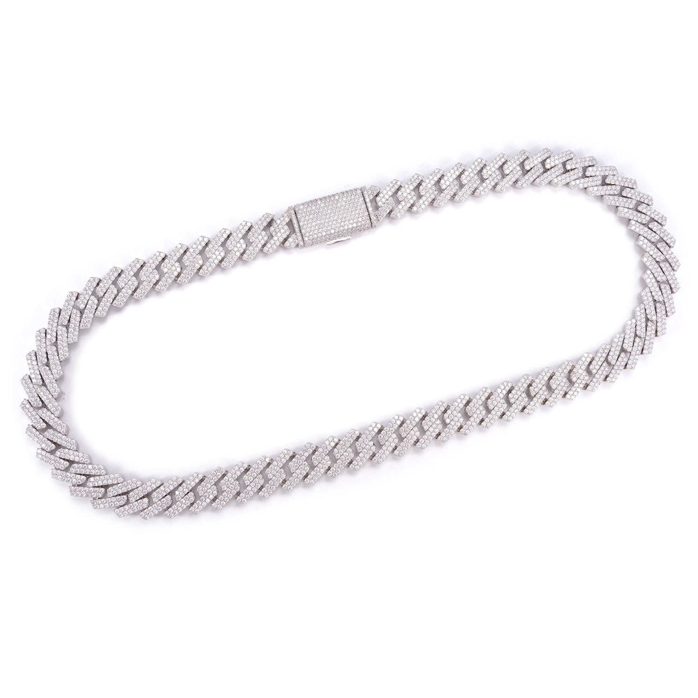 15MM 2-Row Diamond Cuban Chain 14K Solid Gold、mySite、hinf8tx79