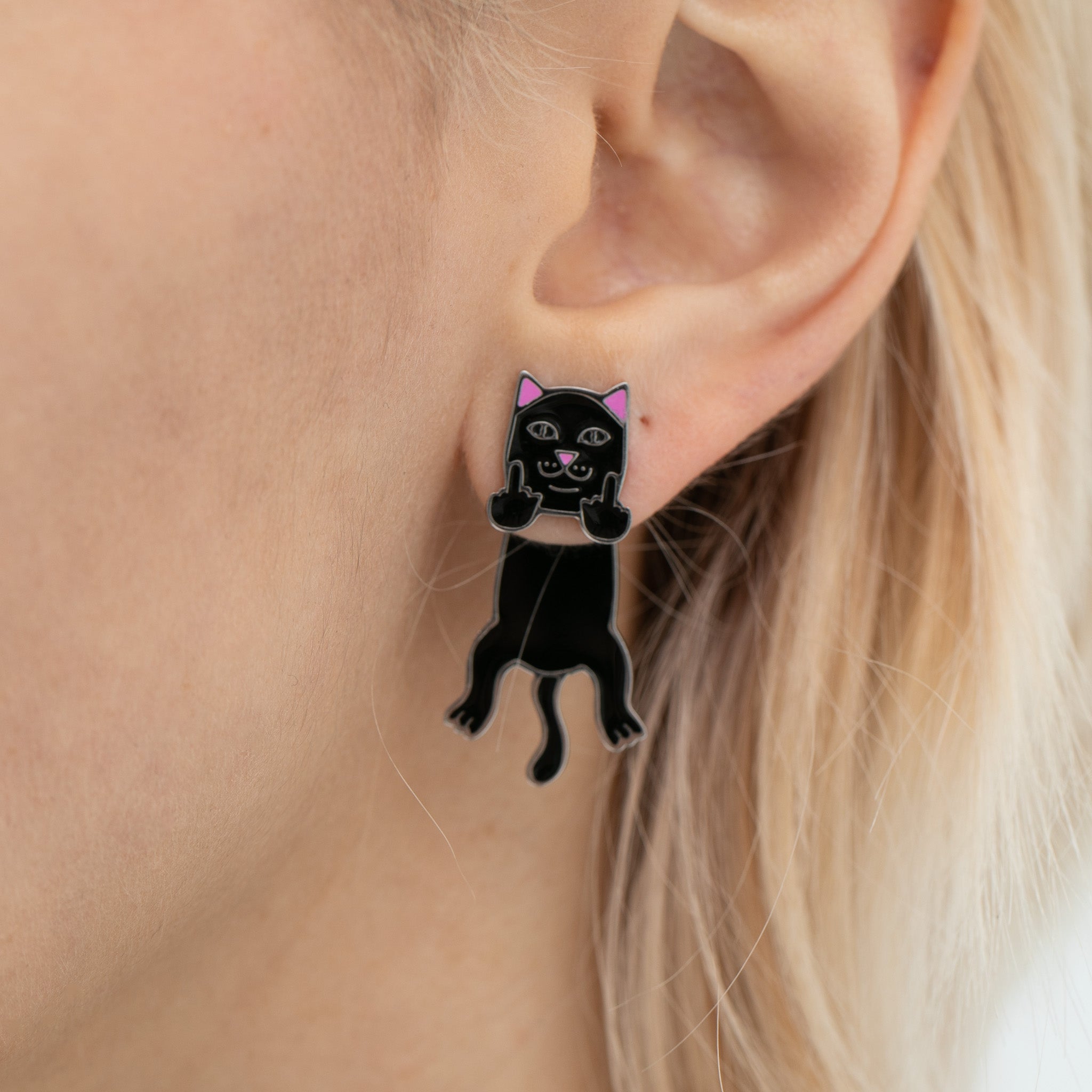 Naughty Jerm Earrings (Black)、mySite、merchandisen