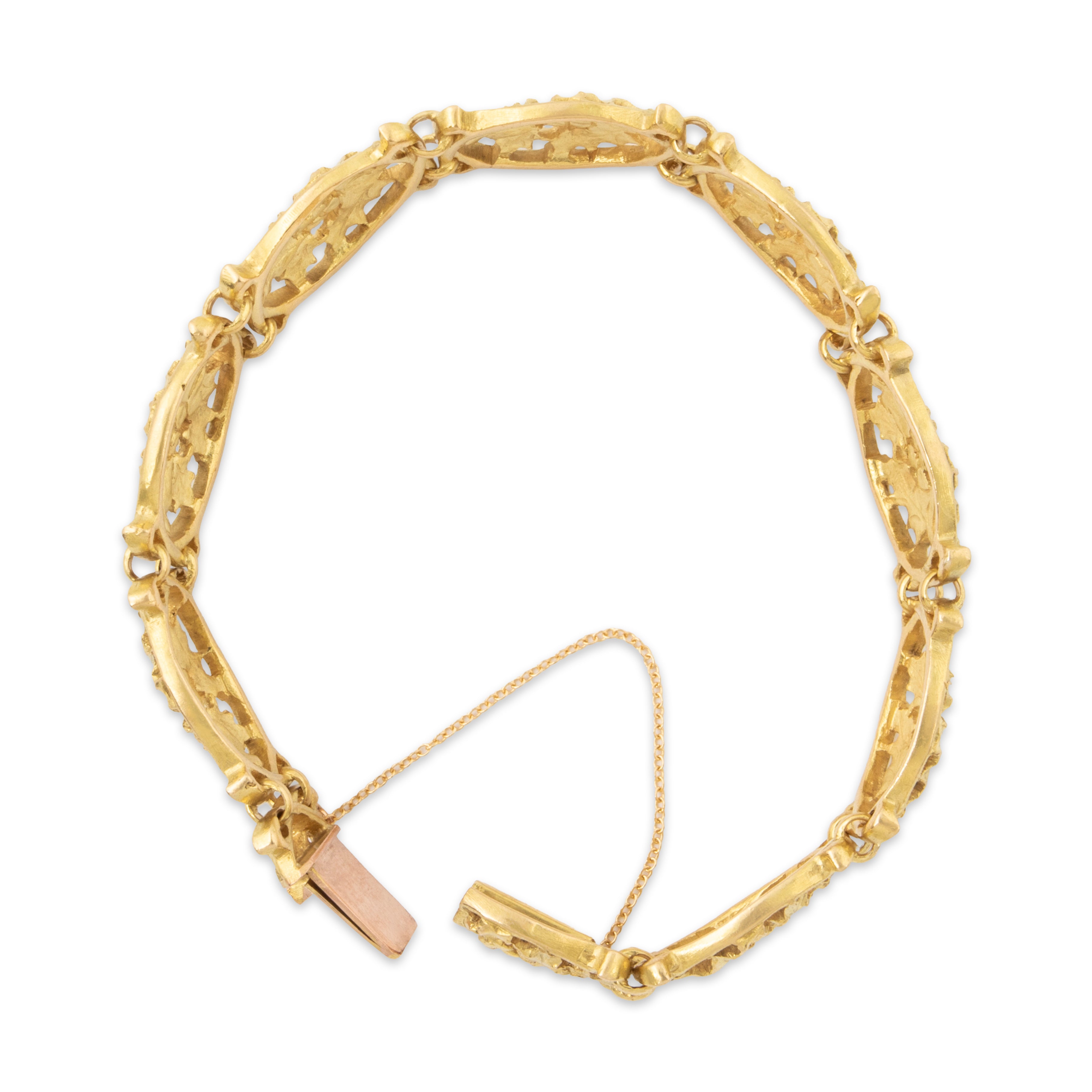 Antique French 18k Yellow Gold Spectacular Holly Bracelet 6.75、mySite、hinf8tx79