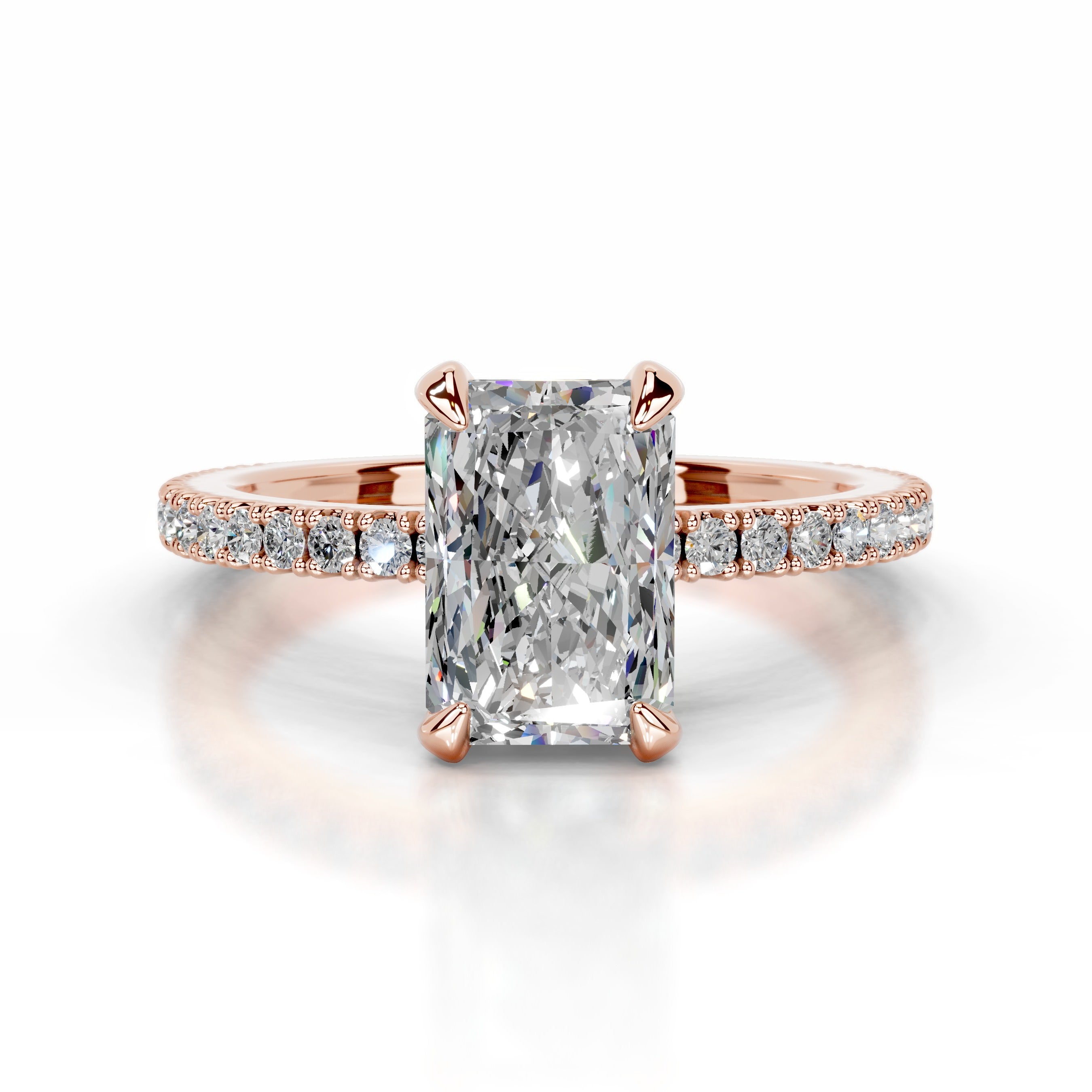 Luisana Moissanite & Diamond Ring - 14K Rose Gold、mySite、hinf8tx79