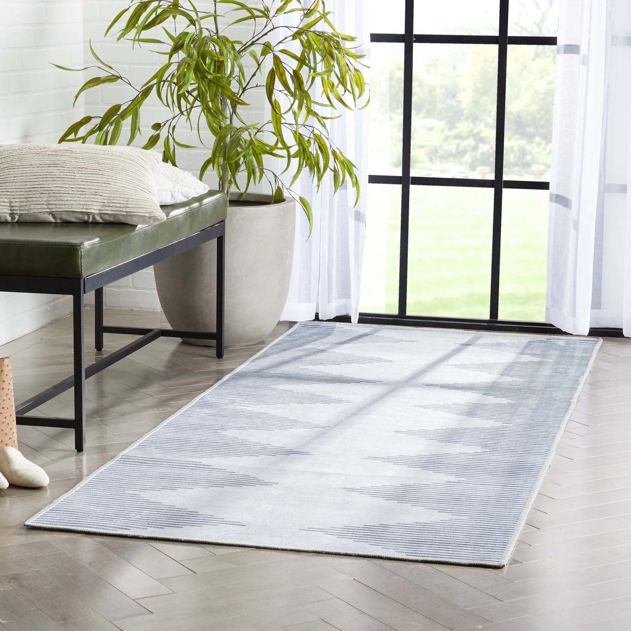 Bree Moroccan Diamond Stripes Ivory Grey Area Flat-Weave Rug、mySite、gigharbornorthrealestate