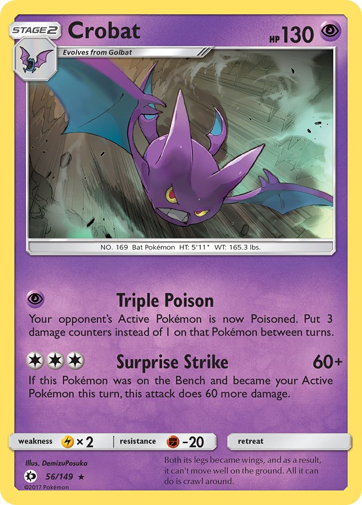 Crobat (56/149) (Prerelease Kit Exclusive) (Theme Deck Exclusive) Sun & Moon: Base Set、mySite、waistdrama