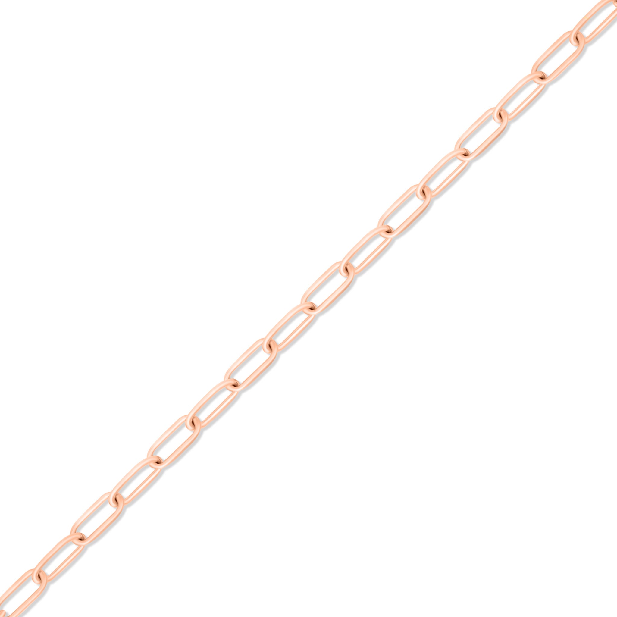 2.0 mm Fine Paperclip Chain 14K Solid Rose Gold Permanent Jewelry Link - By the Inch / PMJ0015、mySite、dreamappss