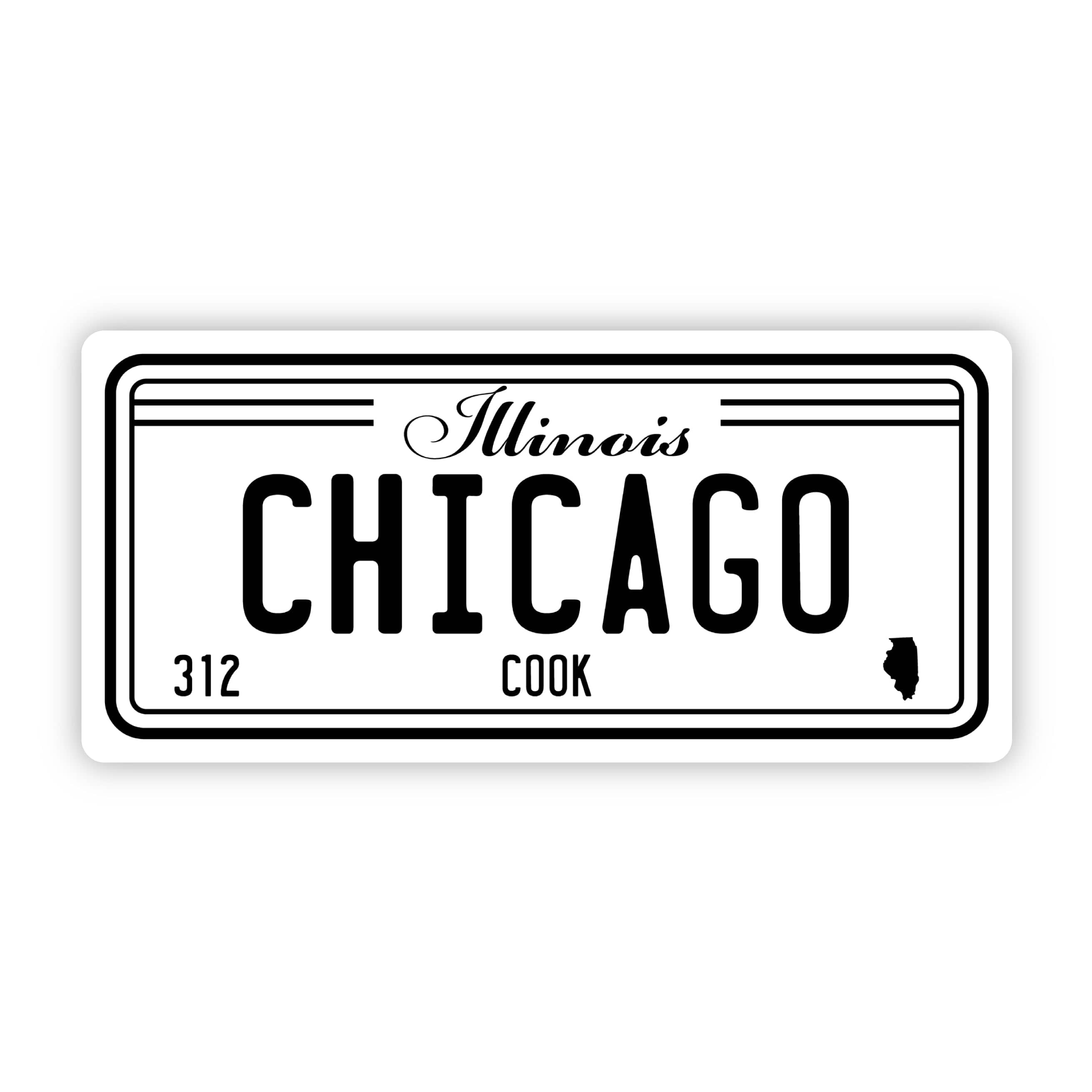 Chicago Illinois 312 License Plate Sticker、mySite、ghnorth