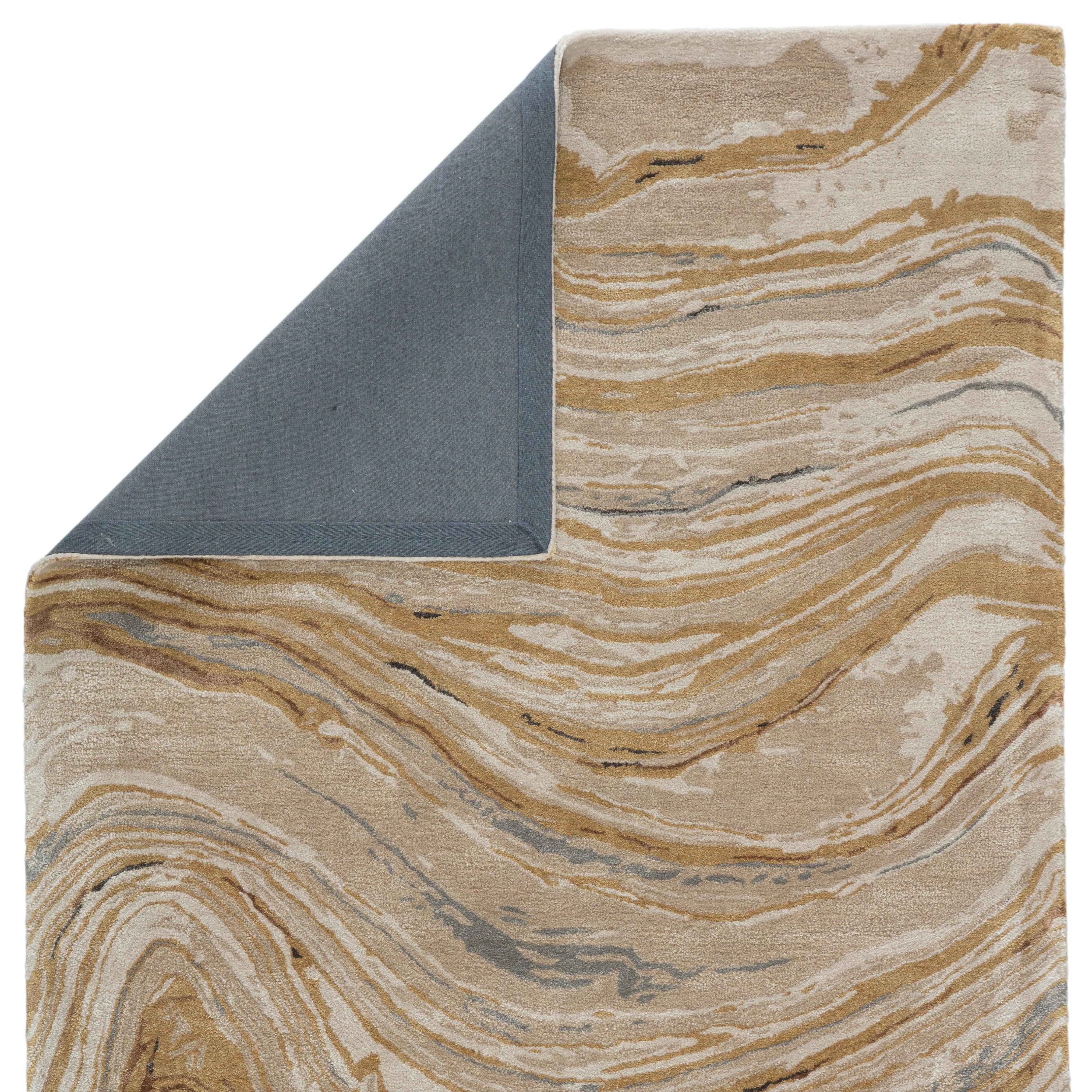 Atha Handmade Abstract Gold Beige Area Rug、mySite、gigharbornorthrealestate