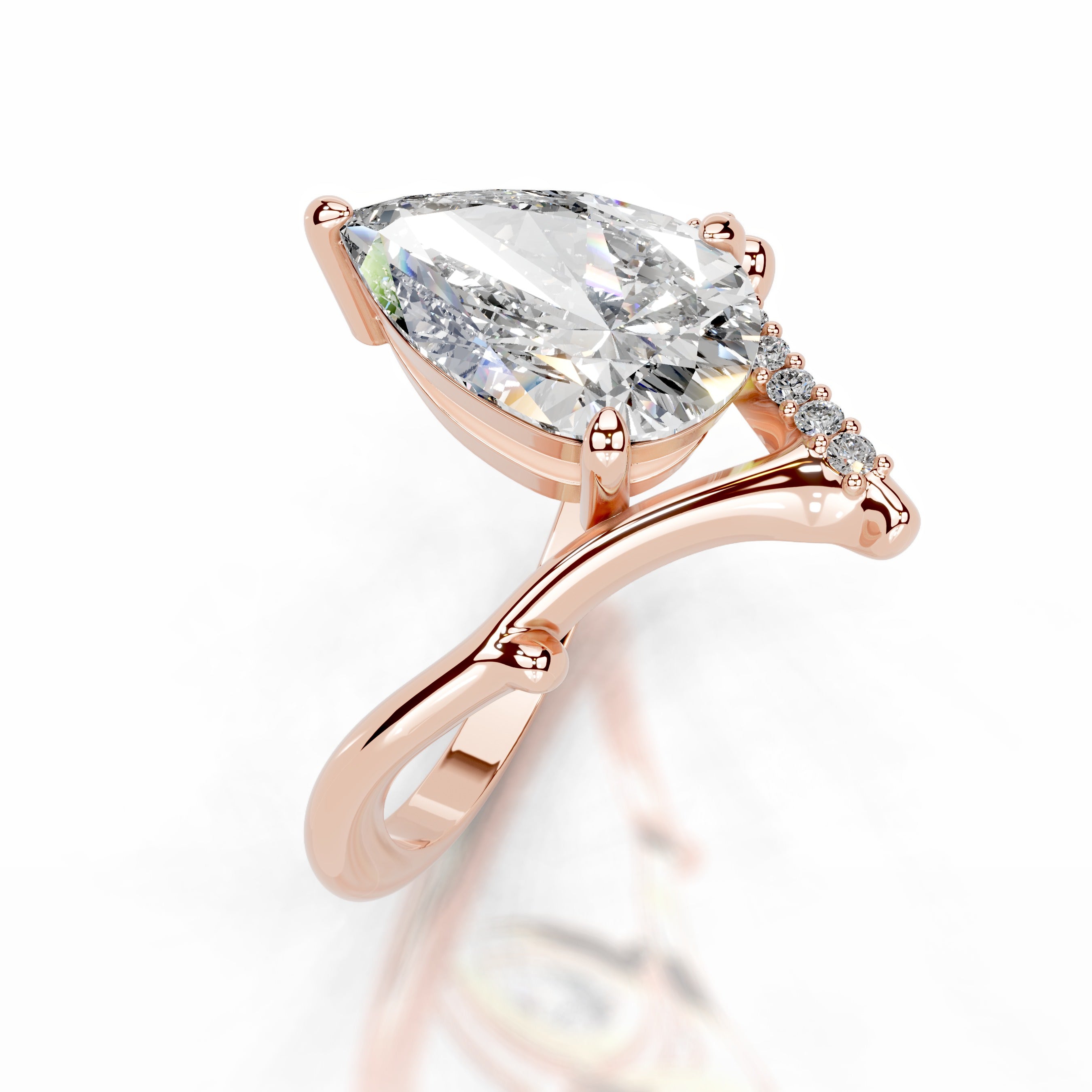 Brilliant Blooms Lab Grown Diamond Ring - 14K Rose Gold、mySite、hinf8tx79