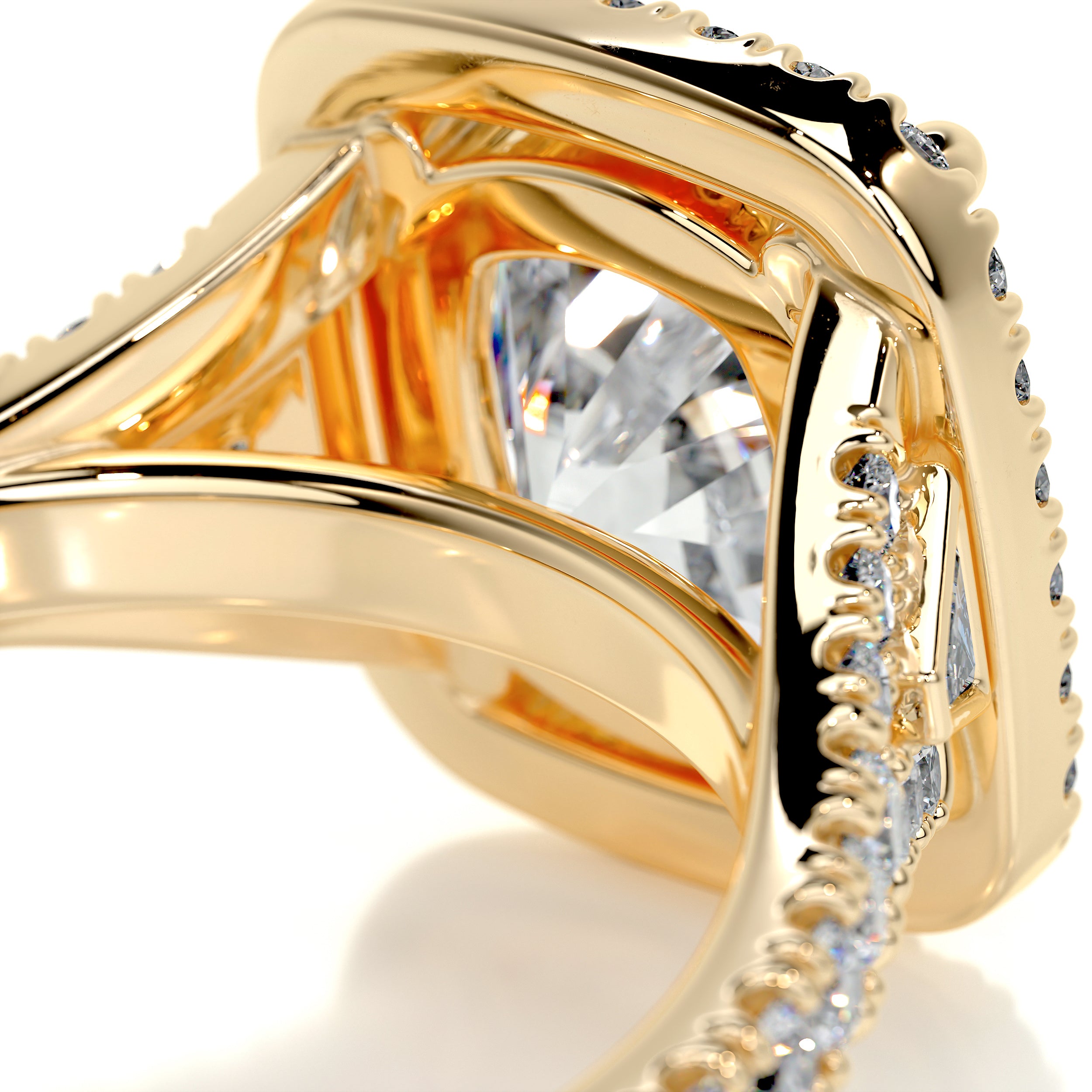 Lissete Diamond Engagement Ring -18K Yellow Gold、mySite、hinf8tx79