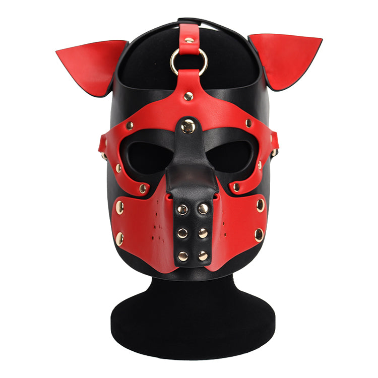 Zado BDSM Red Dog Mask | PU leather | Fetish | Couples、mySite、bottomscart